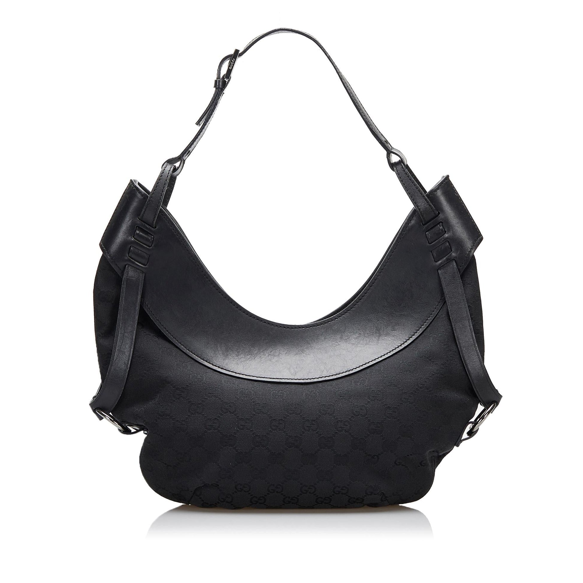 Gucci GG SHG-pRggC6 Canvas Black Shoulder Bag