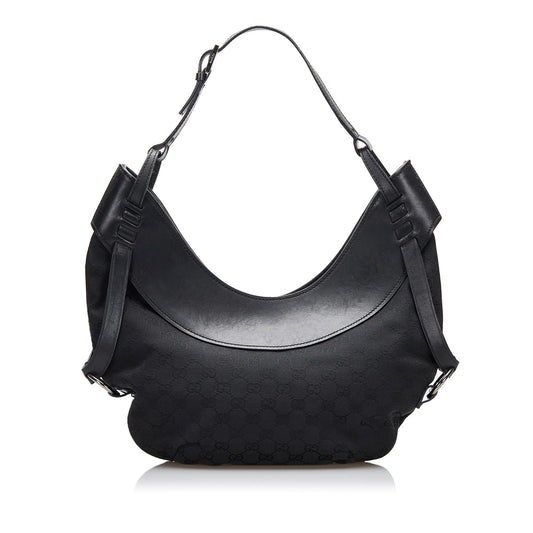 Gucci GG SHG-pRggC6 Canvas Black Shoulder Bag
