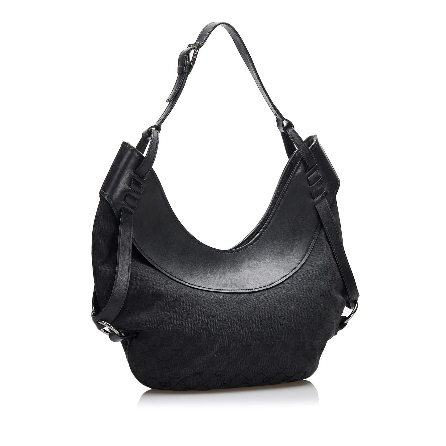 Gucci GG SHG-pRggC6 Canvas Black Shoulder Bag
