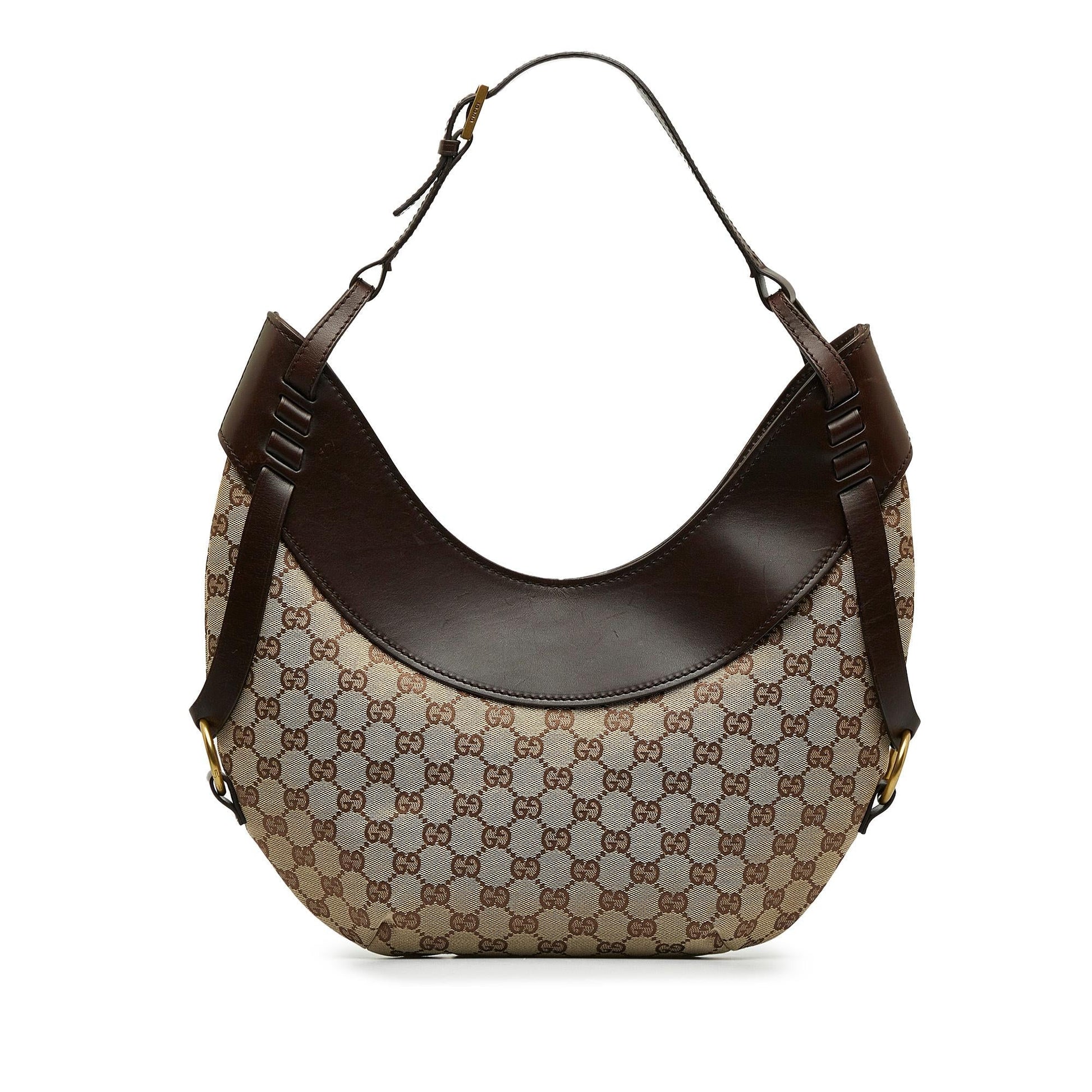 Gucci GG SHG-A9kewN Canvas Brown Shoulder Bag