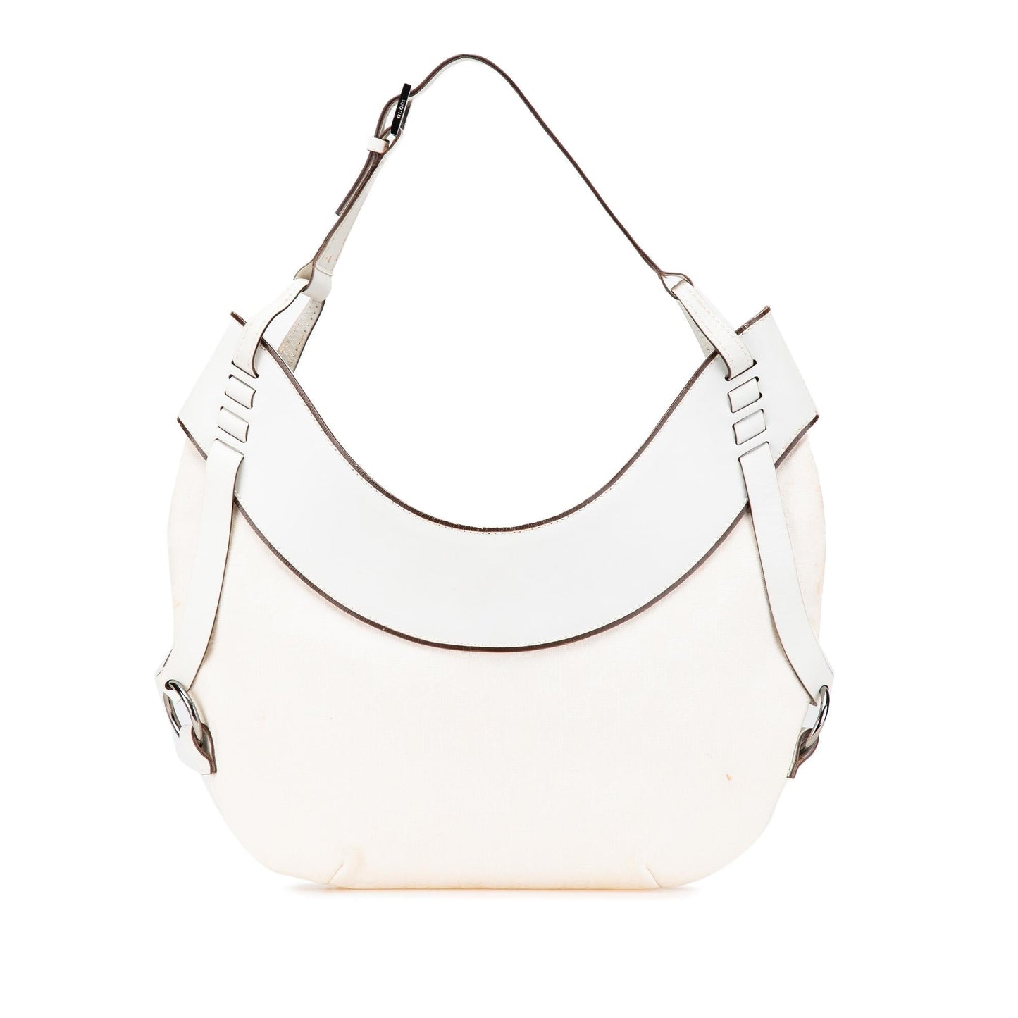 Gucci GG Canvas White Shoulder Bag Canvas Hobo