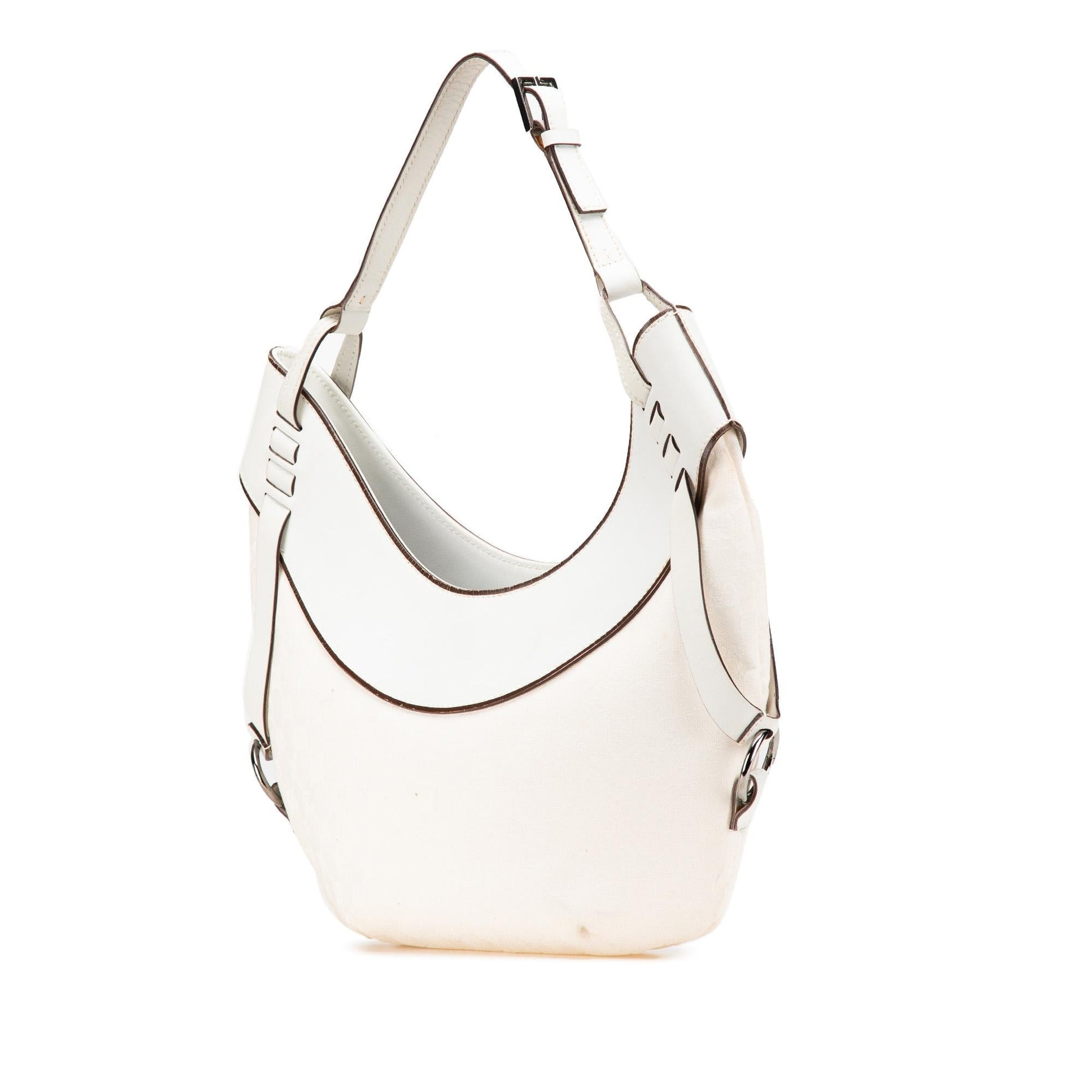 Gucci GG Canvas White Shoulder Bag