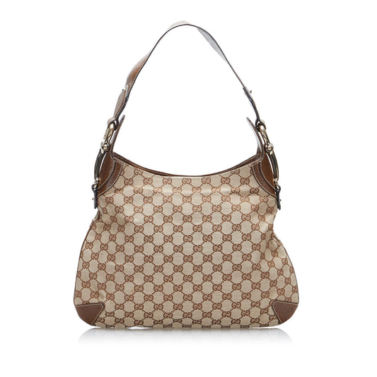 Gucci GG Horsebit Creole SHG-y6YgpM Canvas Brown Shoulder Bag