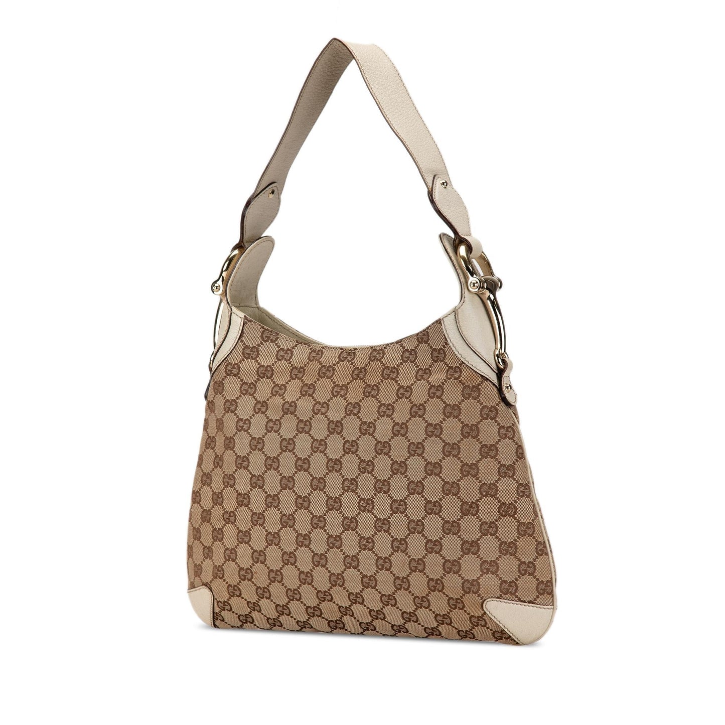 Gucci GG Horsebit Creole SHG-W6hAf3 Canvas Brown Shoulder Bag