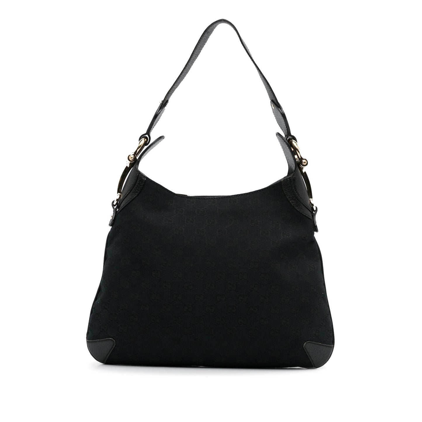 Gucci GG Horsebit Creole SHG-5263wy Canvas Black Shoulder Bag