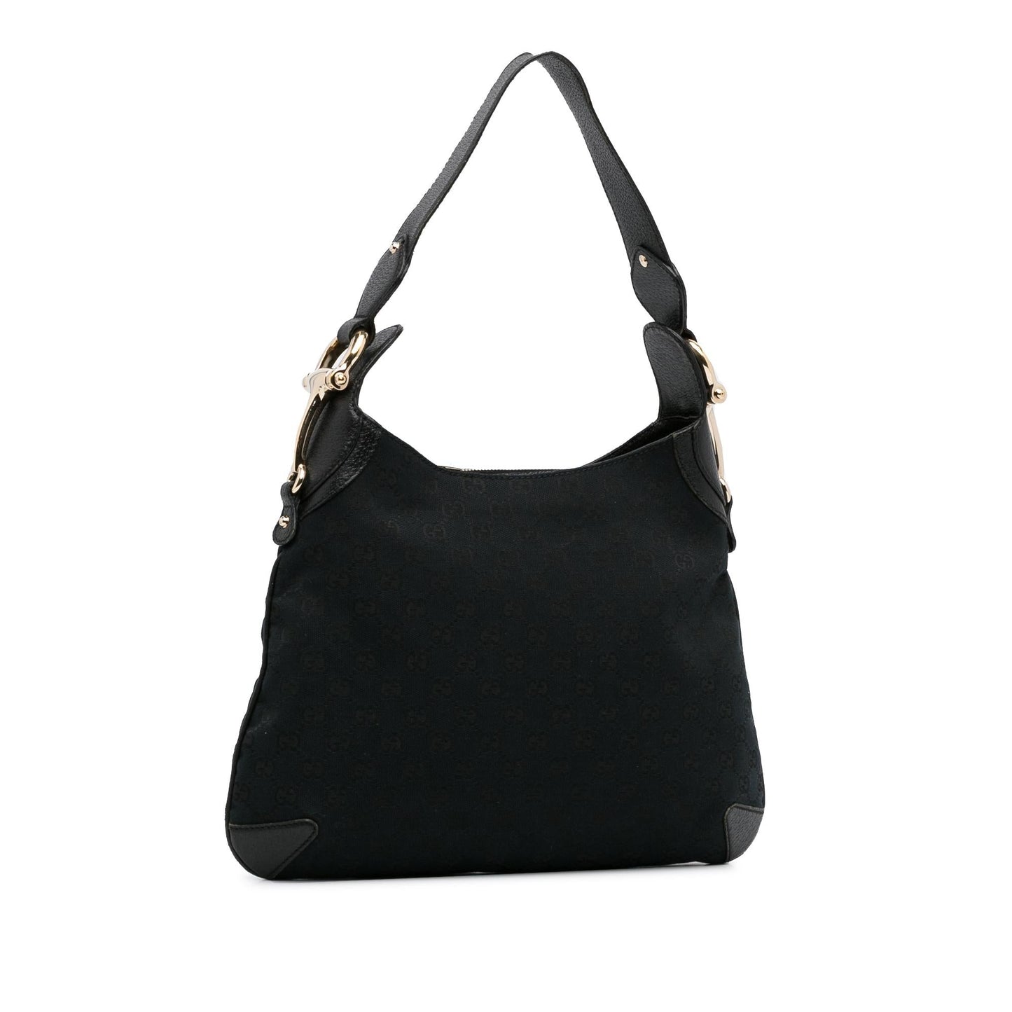 Gucci GG Horsebit Creole SHG-5263wy Canvas Black Shoulder Bag