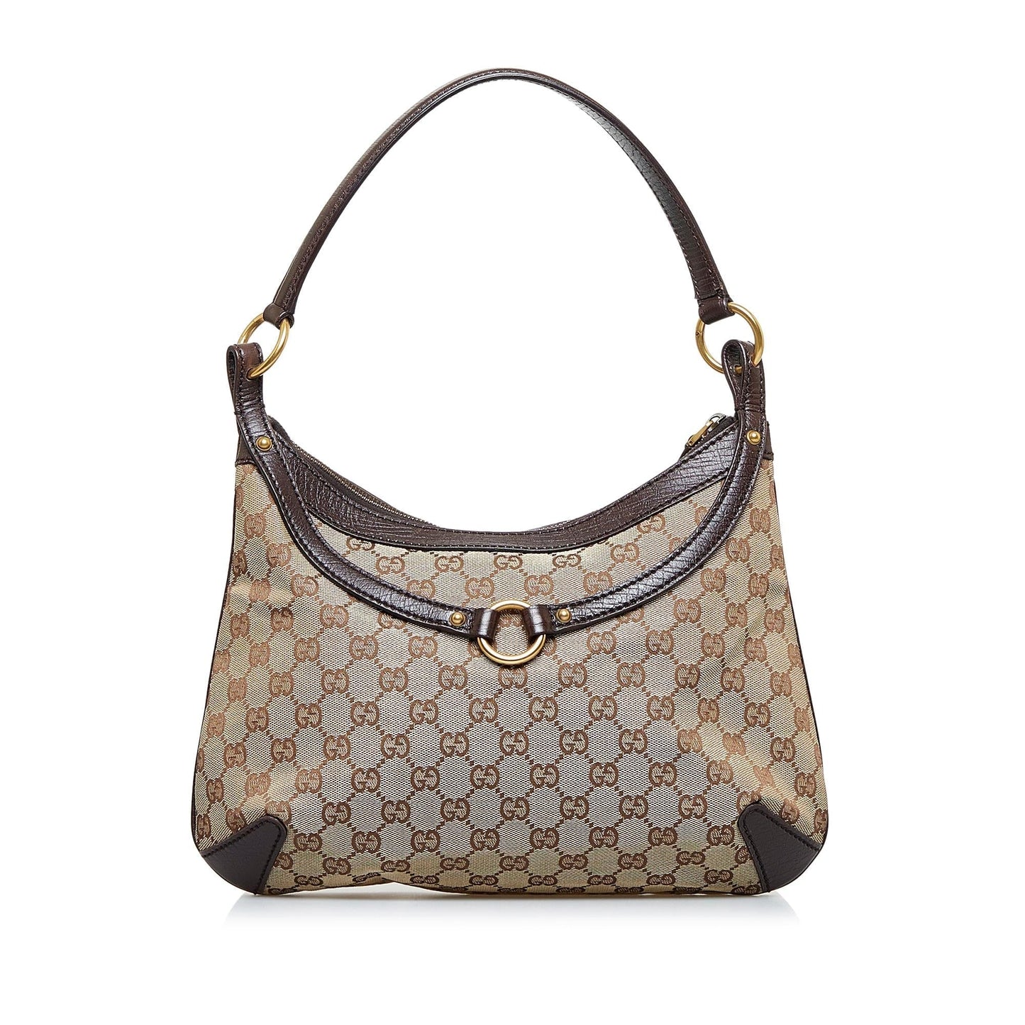 Gucci GG Horsebit SHG-3vKr0U Canvas Brown Shoulder Bag