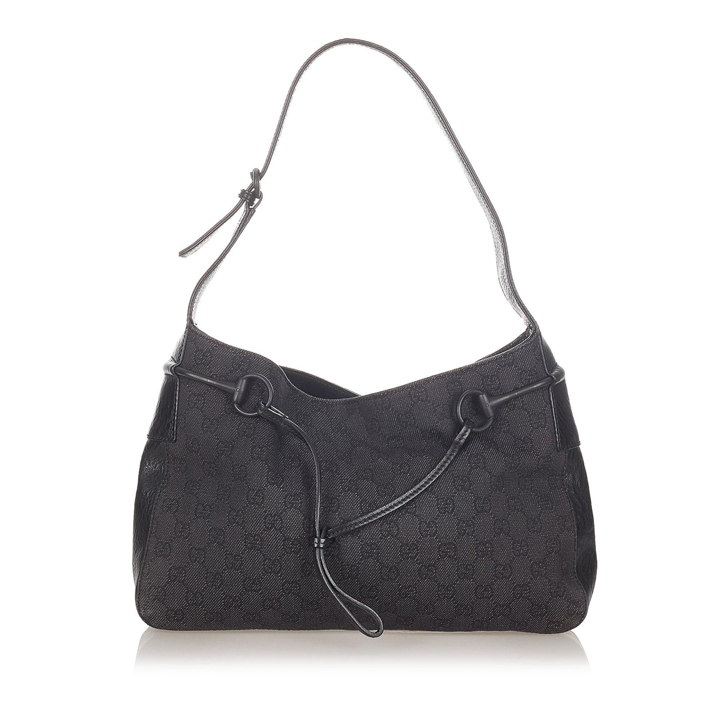 Gucci GG Horsebit SHG Canvas Black Shoulder Bag Bag Shg