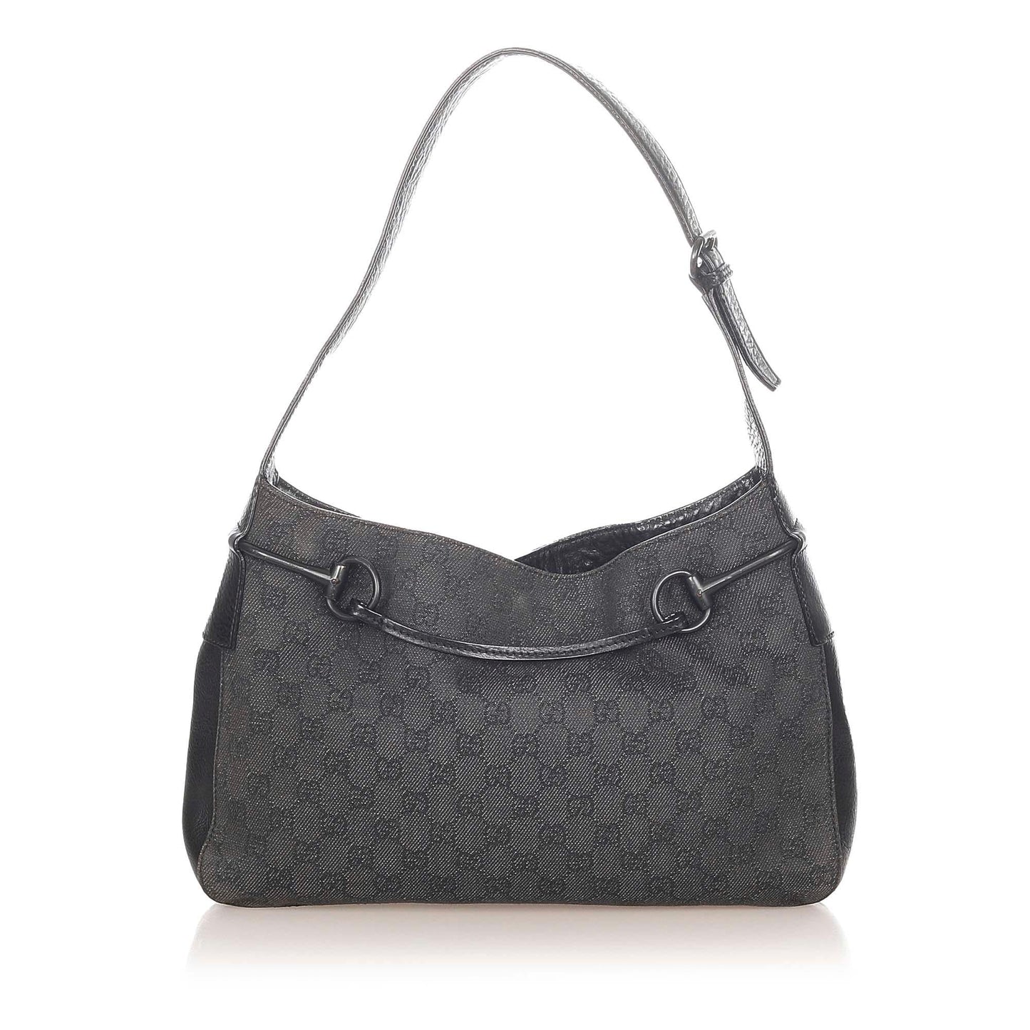 Gucci GG Horsebit SHG Canvas Black Shoulder Bag 3