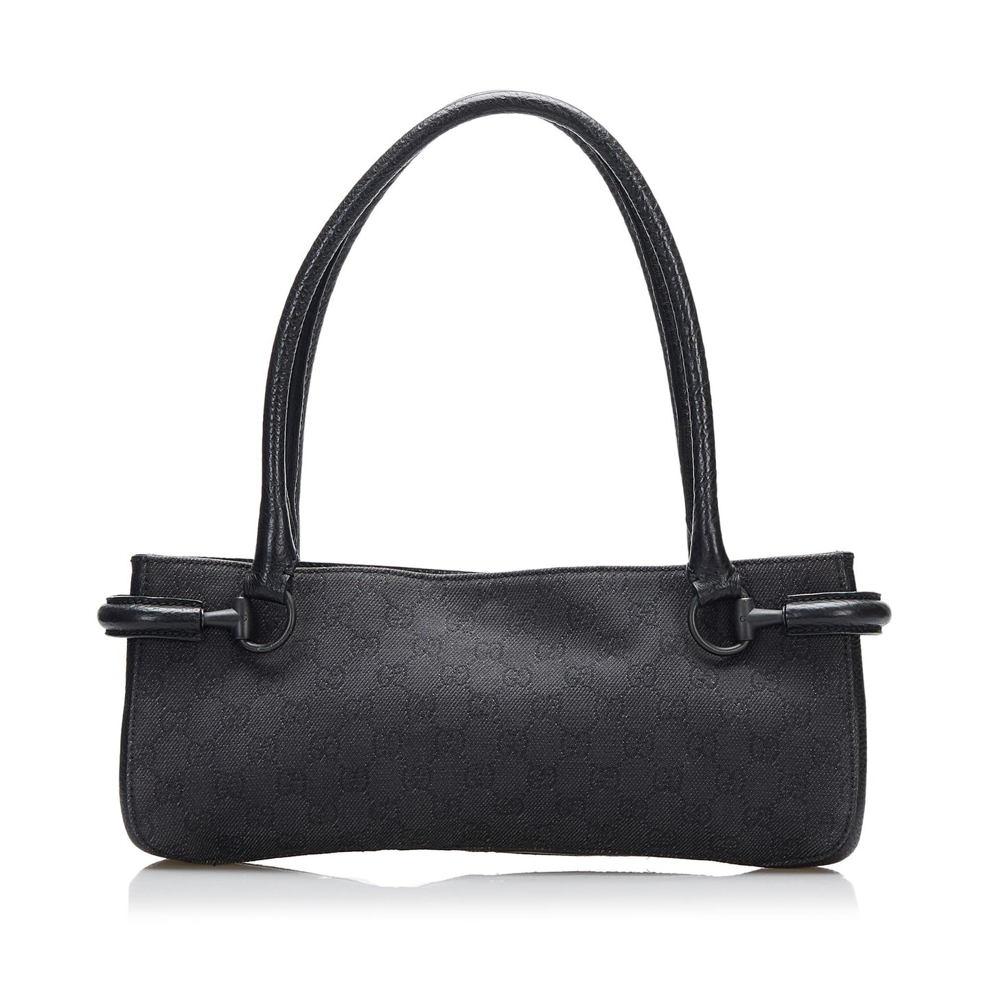 Gucci GG Horsebit SHG-QoPRpW Canvas Calf Black Shoulder Bag