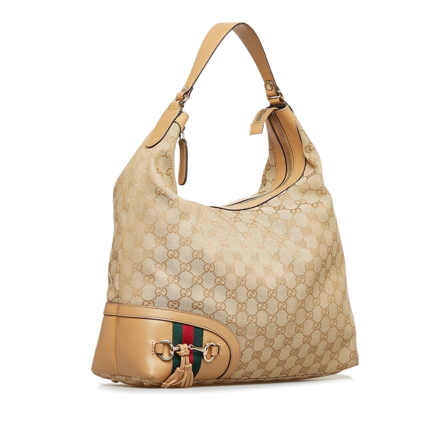 Gucci GG Horsebit SHG-5o8Rw5 Canvas Brown Shoulder Bag