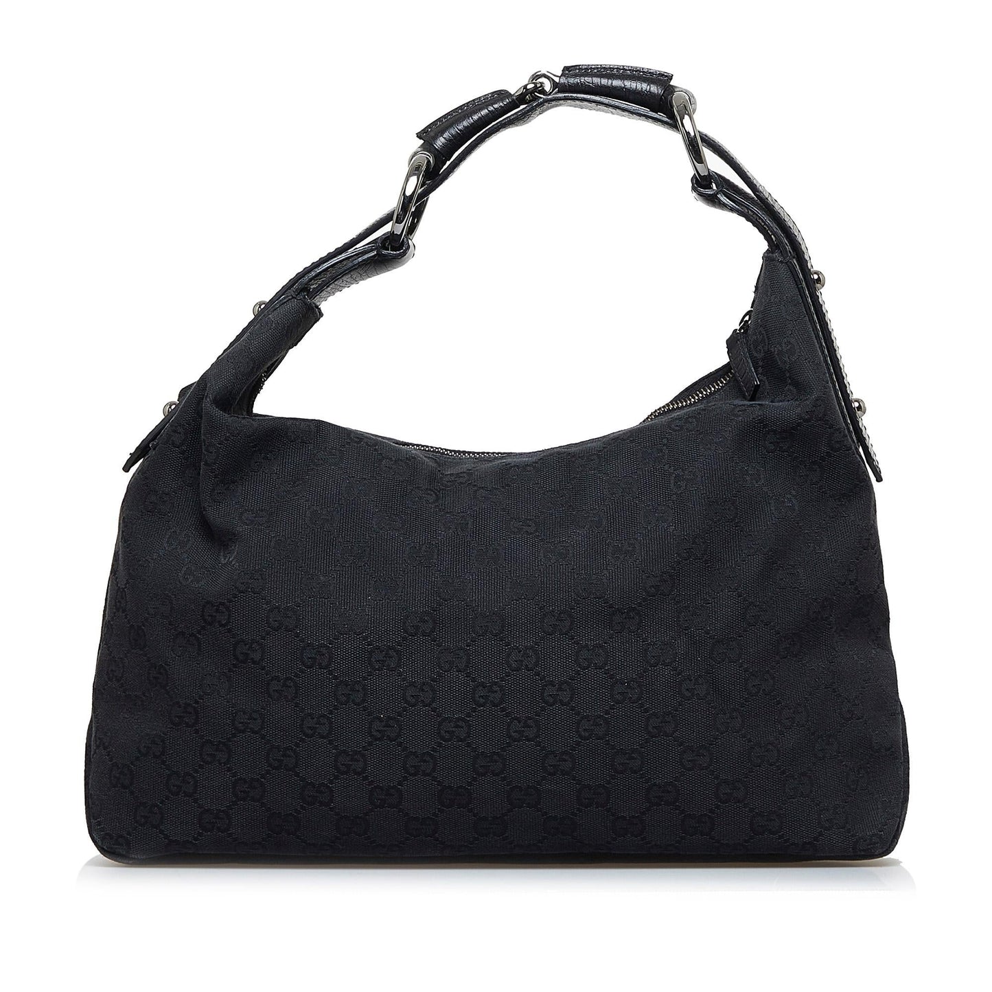 Gucci GG Horsebit SHG-rc6XaO Canvas Black Shoulder Bag