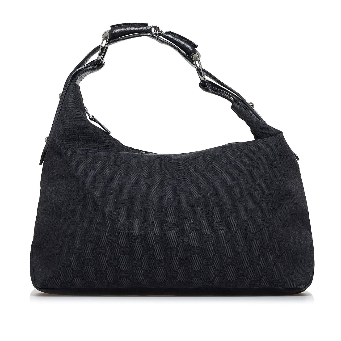 Gucci GG Horsebit SHG-rc6XaO Canvas Black Shoulder Bag