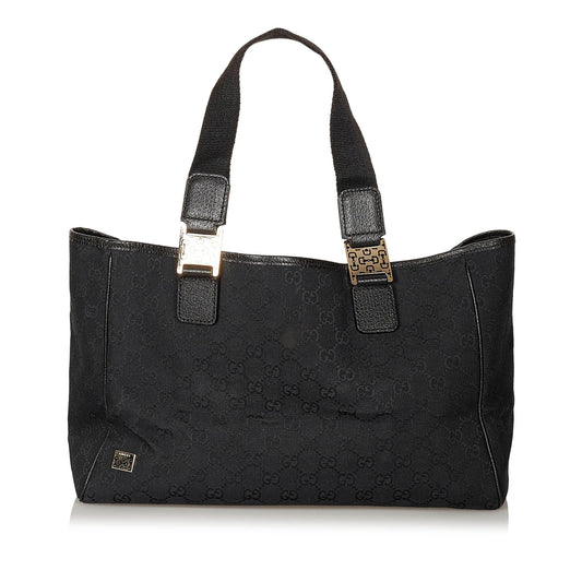 Gucci GG Horsebit SHG Canvas Black Tote Bag
