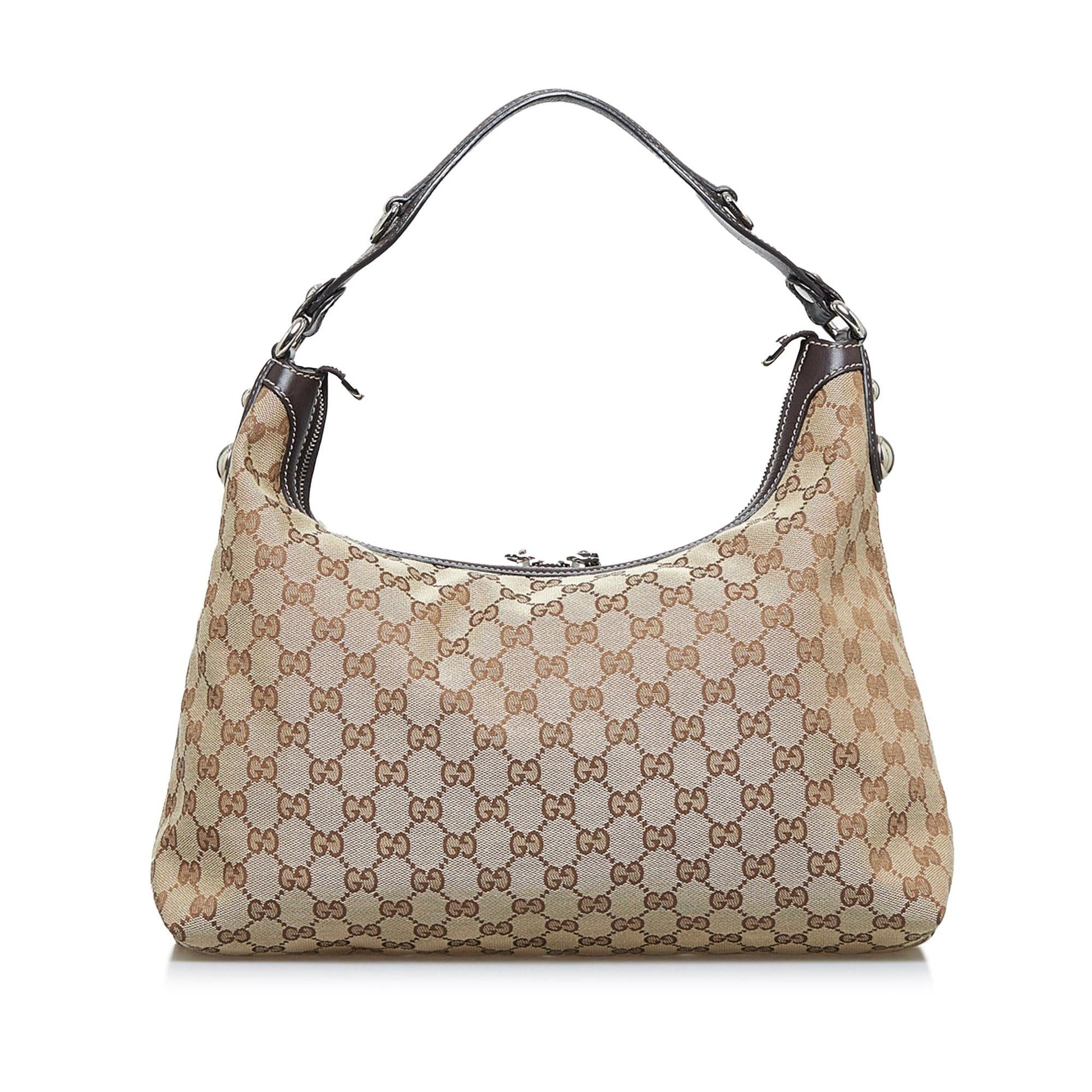 Gucci GG Icon Bit SHG-u2vEb8 Canvas Brown Satchel Bag