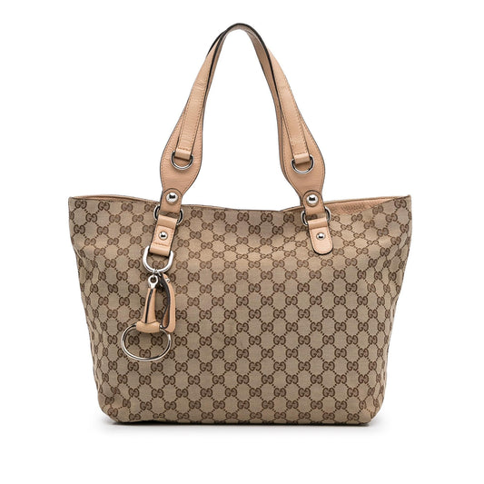 Gucci GG Icon Bit SHG-b5nkIO Canvas Brown Tote Bag