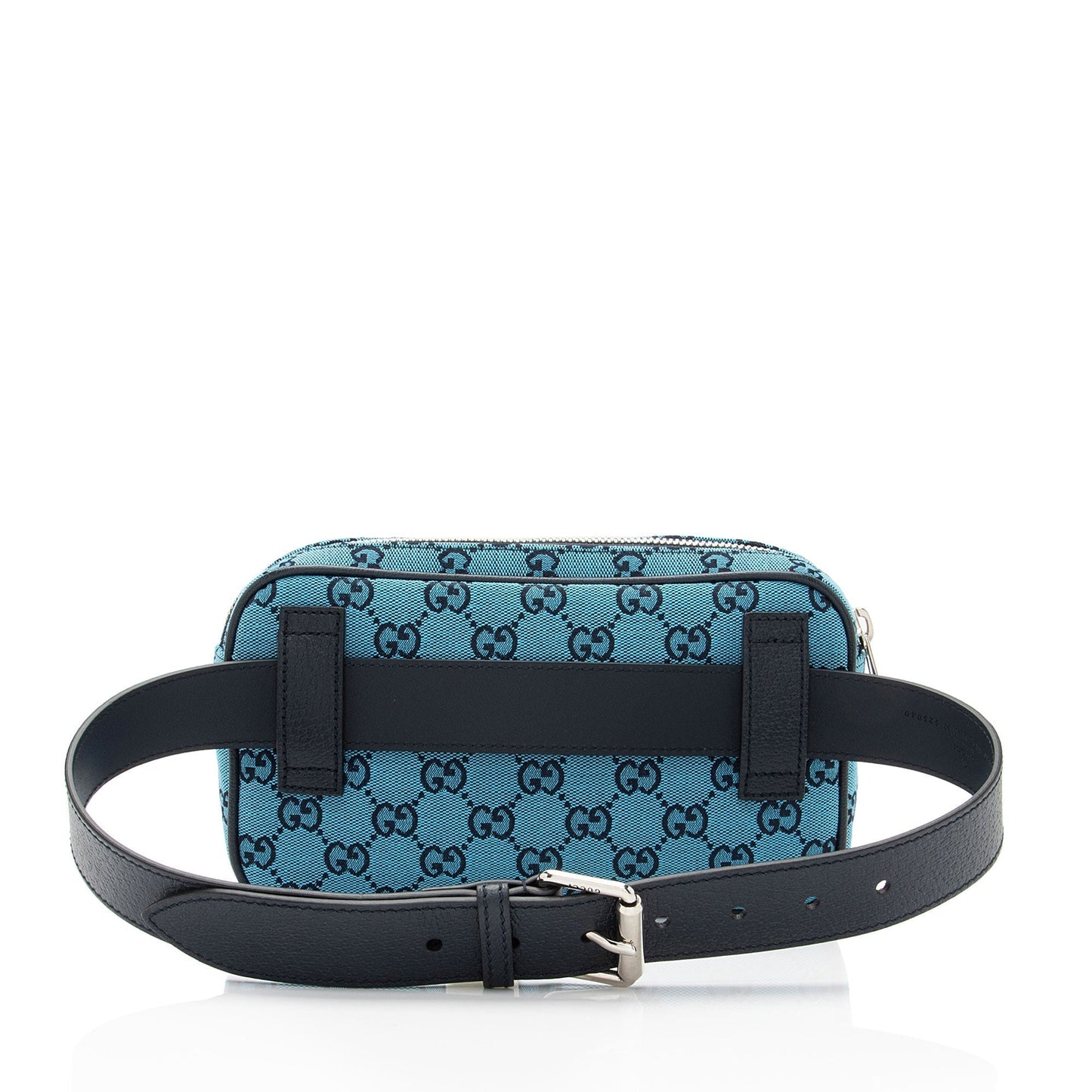 Gucci GG Belt - Size 32 Leather Canvas Blue Multicolor Accessory