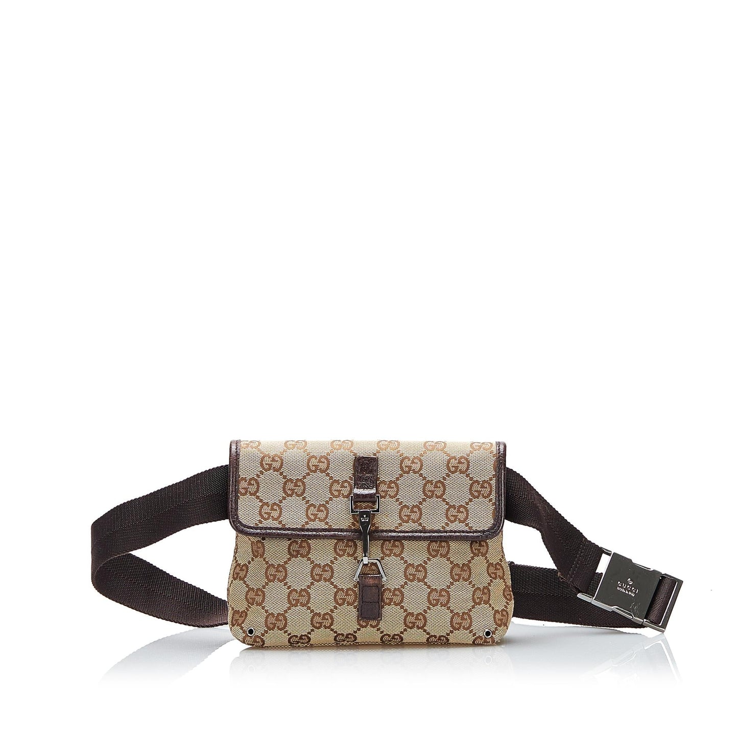 Gucci GG Jackie Belt SHG-qQWtZQ Canvas Brown Accessory