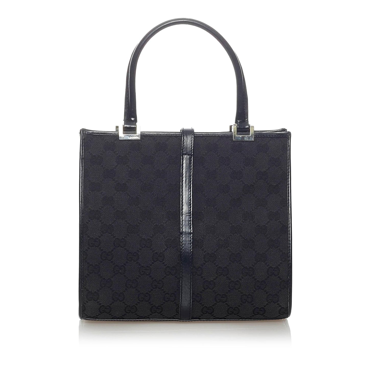 Gucci GG Jackie SHG Canvas Black Satchel Bag