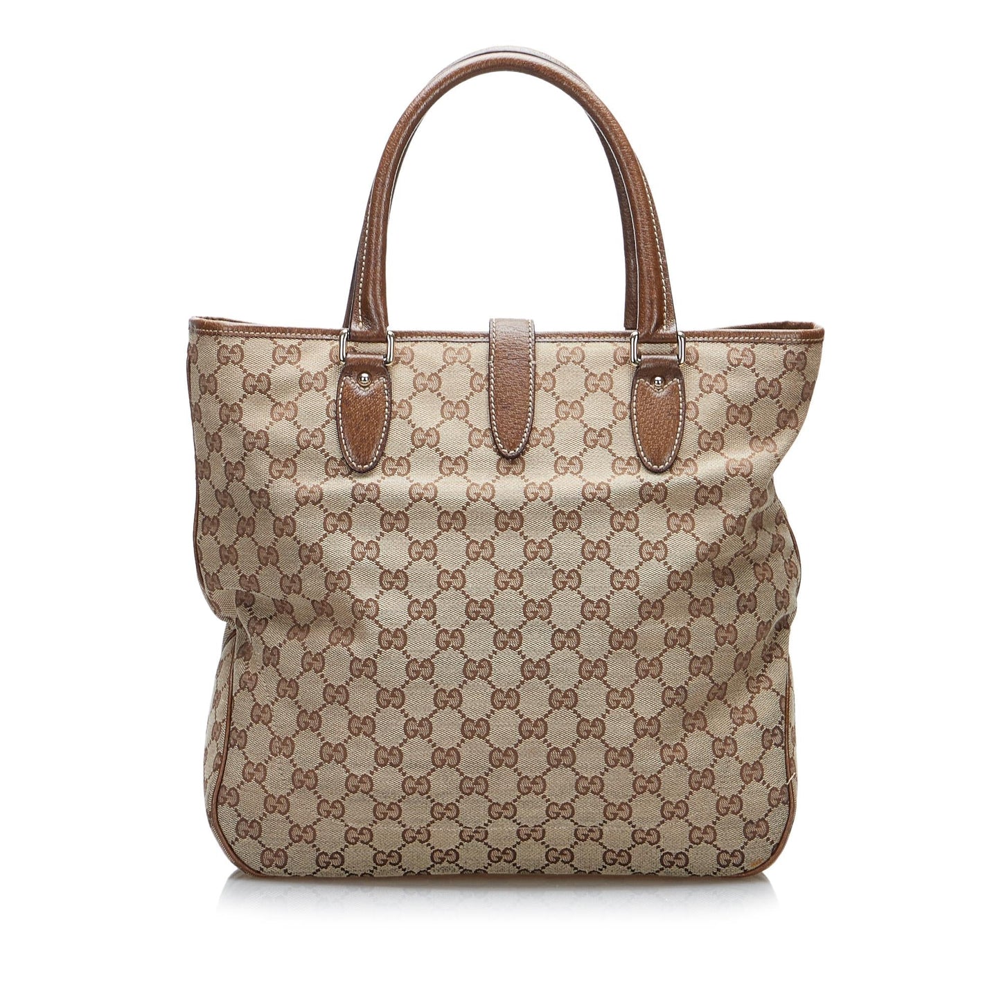 Gucci GG Jackie Piston Lock SHG-Bi3rMM Canvas Brown Tote Bag