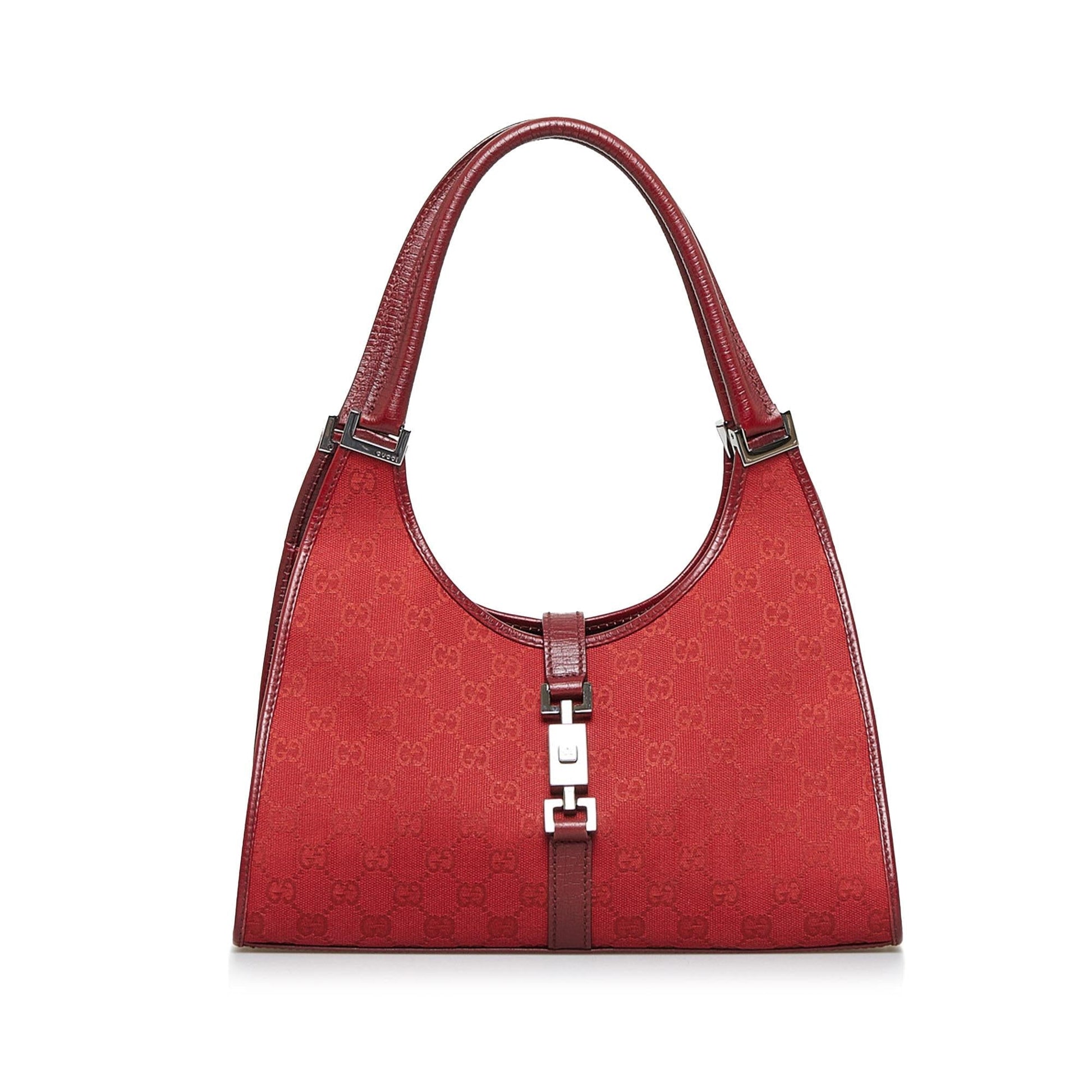 Gucci GG Jackie SHG-eh8fb2 Canvas Red Shoulder Bag