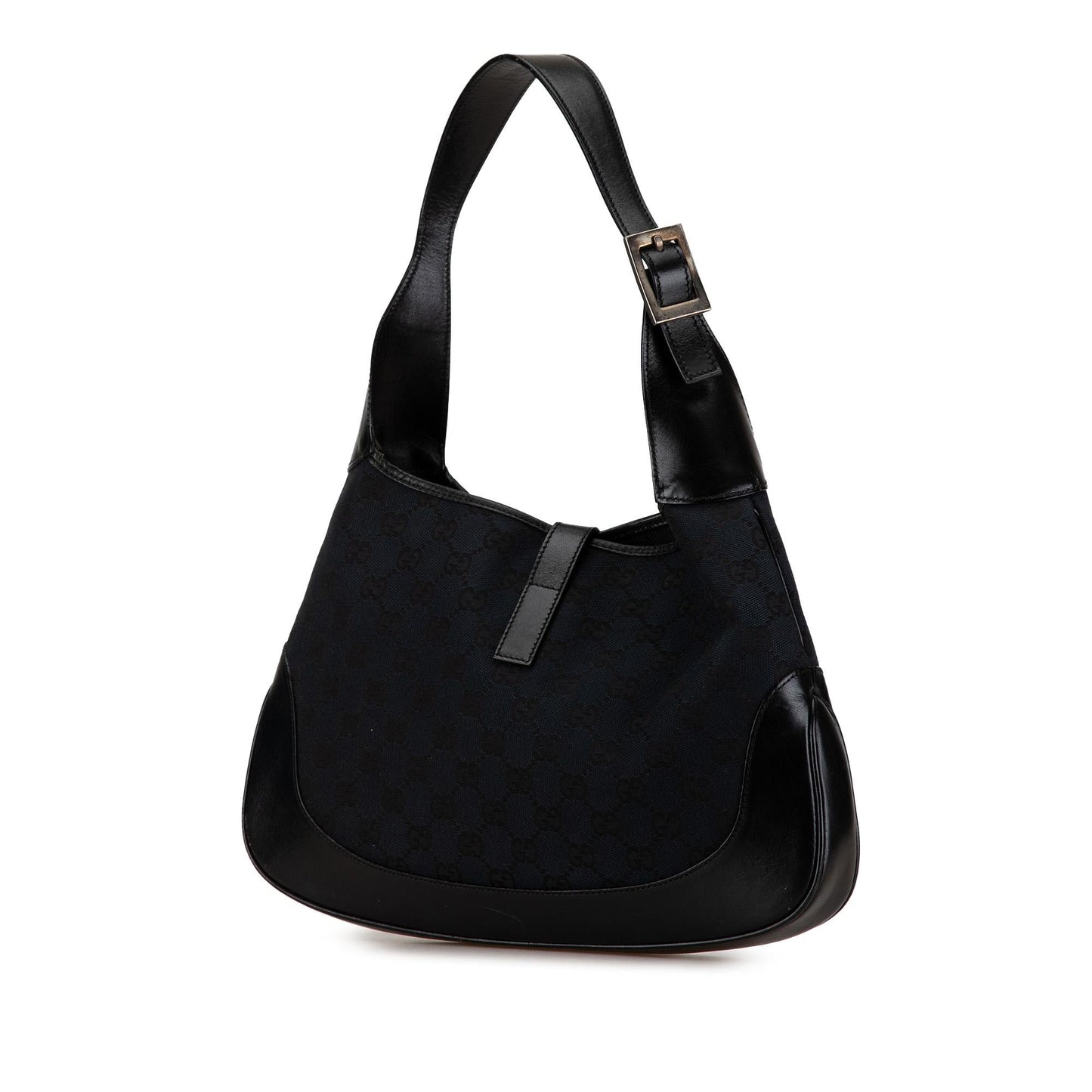Gucci GG Jackie SHG-gEuF9l Canvas Calf Black Shoulder Bag