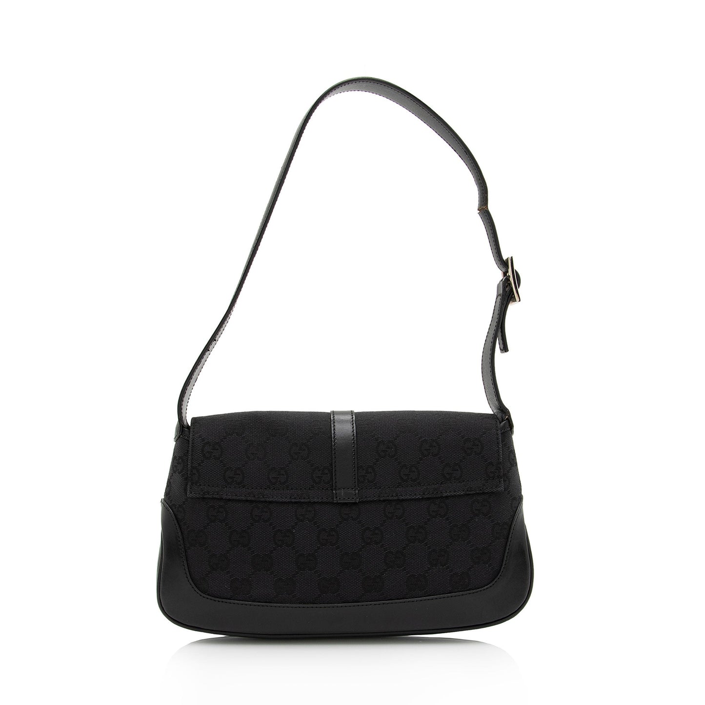 Gucci GG Jackie - FINAL SHF-gN3WT6 Leather Canvas Grey Small Shoulder Bag