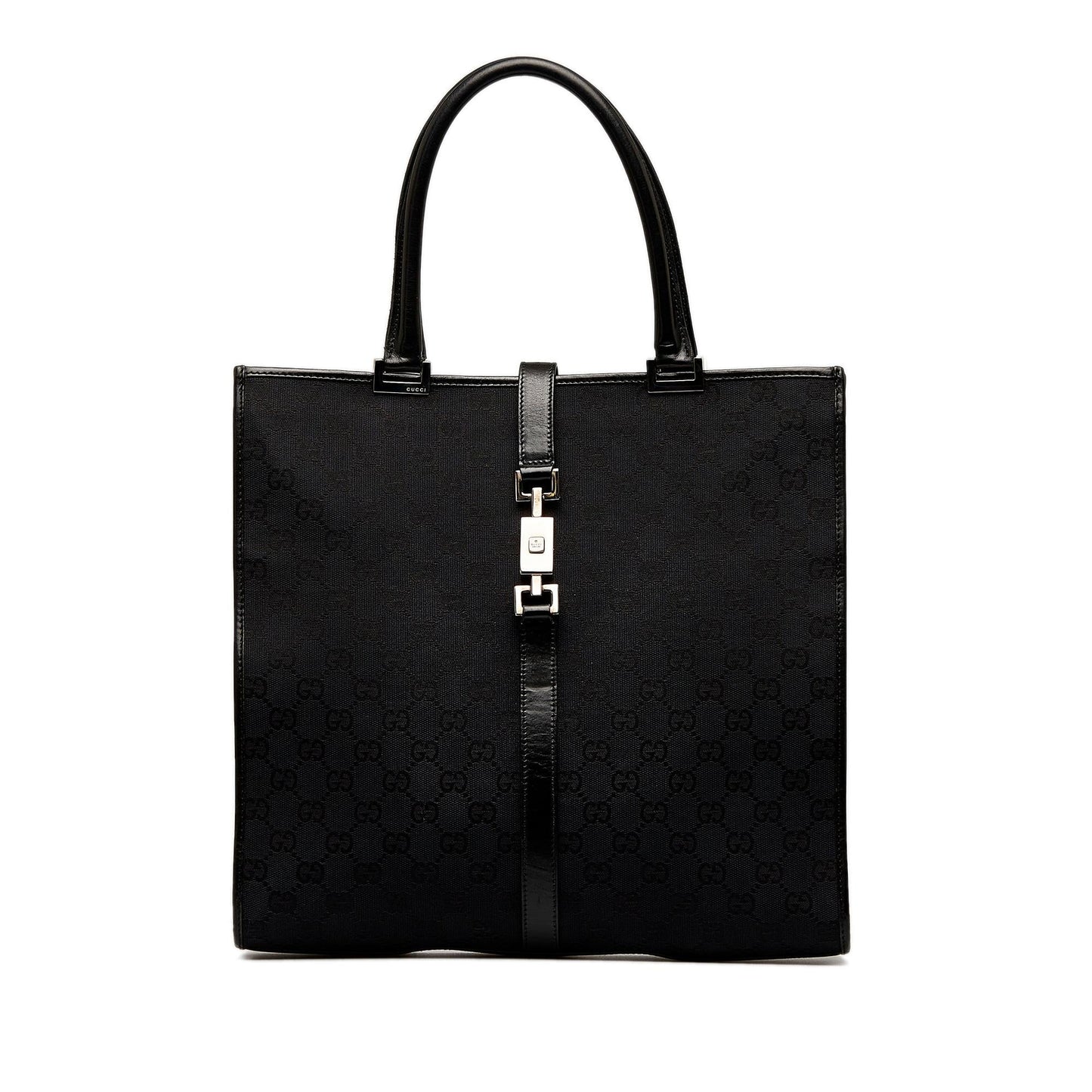 Gucci GG Jackie SHG-tPNXu6 Canvas Black Tote Bag