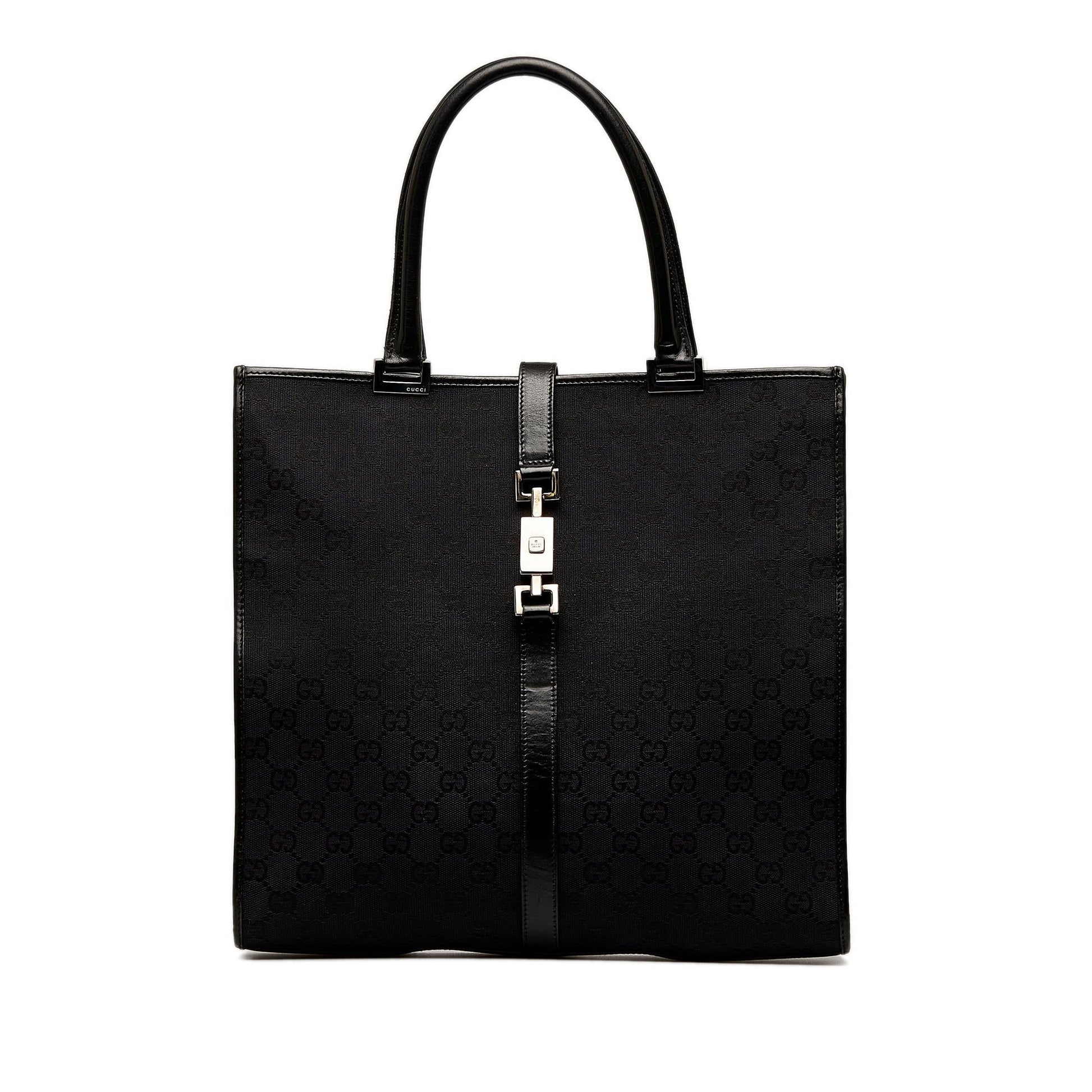 Gucci GG Jackie SHG-tPNXu6 Canvas Black Tote Bag