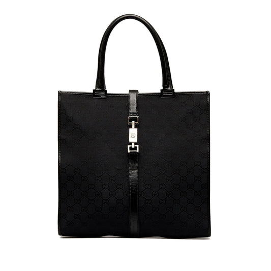 Gucci GG Jackie SHG-tPNXu6 Canvas Black Tote Bag