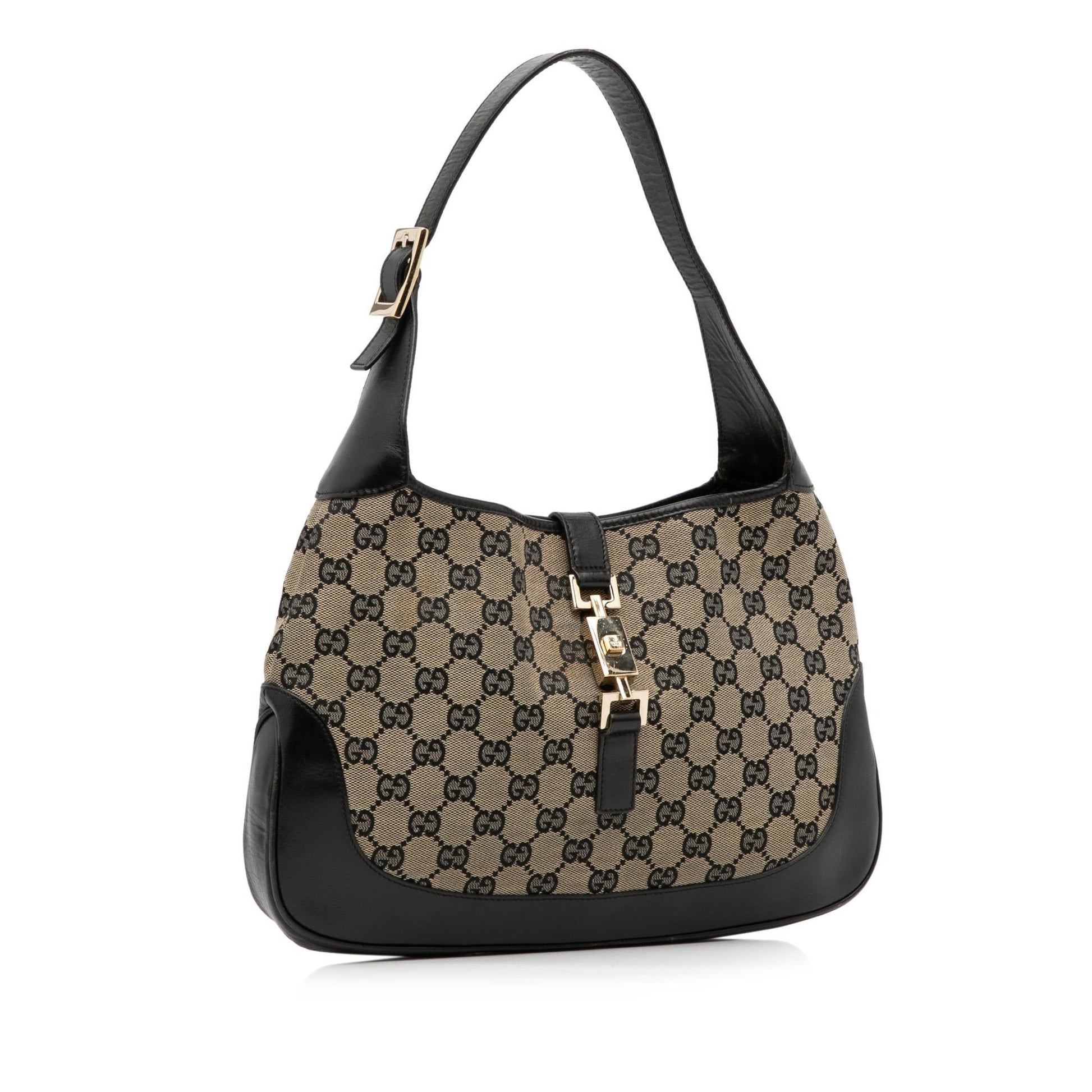 Gucci GG Jackie SHG-FXTd0W Canvas Brown Shoulder Bag