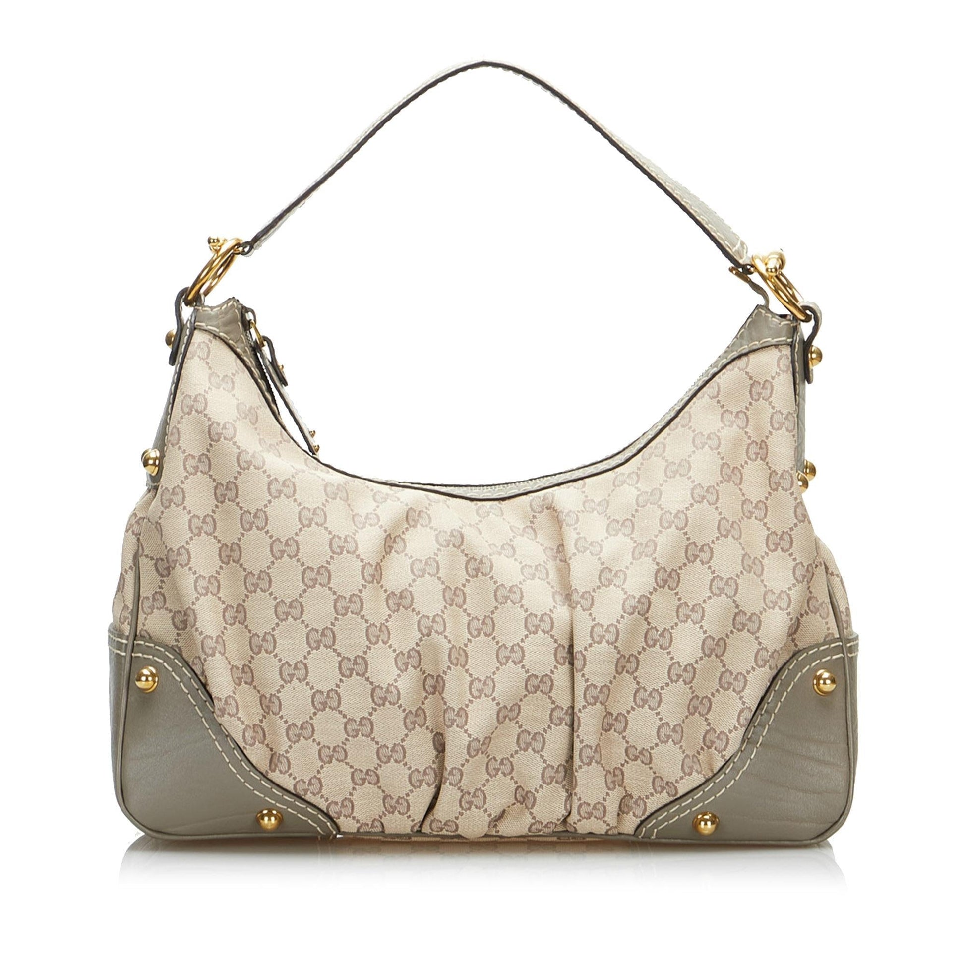 Gucci GG Jockey SHG-L42G2r Canvas Brown Shoulder Bag