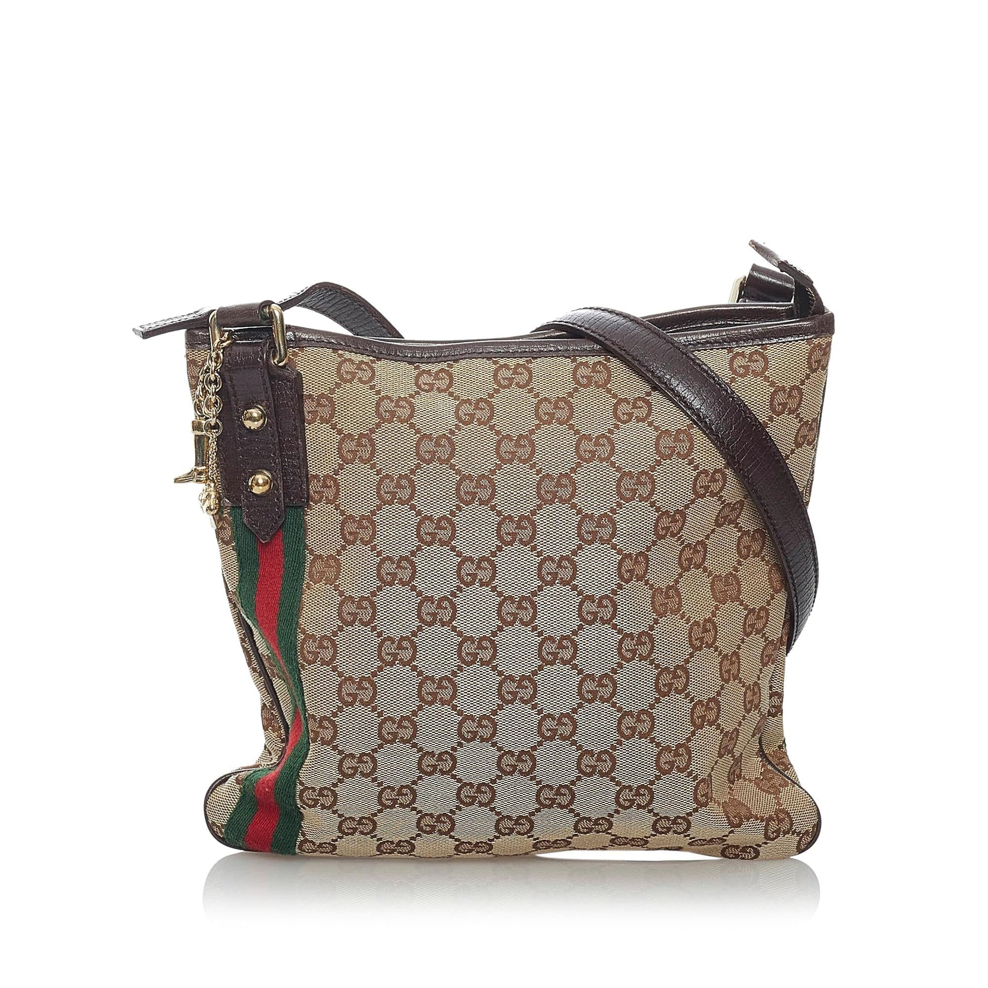Gucci GG Jolicoeur SHG Canvas Brown Crossbody Bag 3