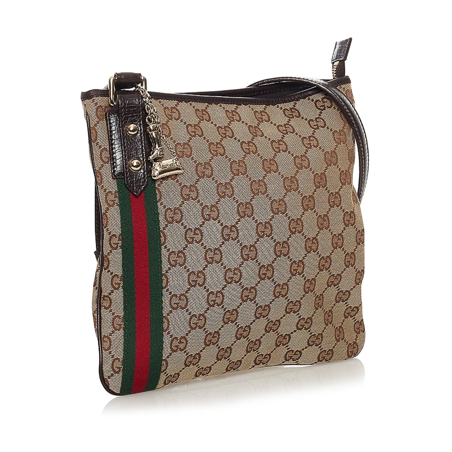Gucci GG Jolicoeur SHG Canvas Brown Crossbody Bag 4