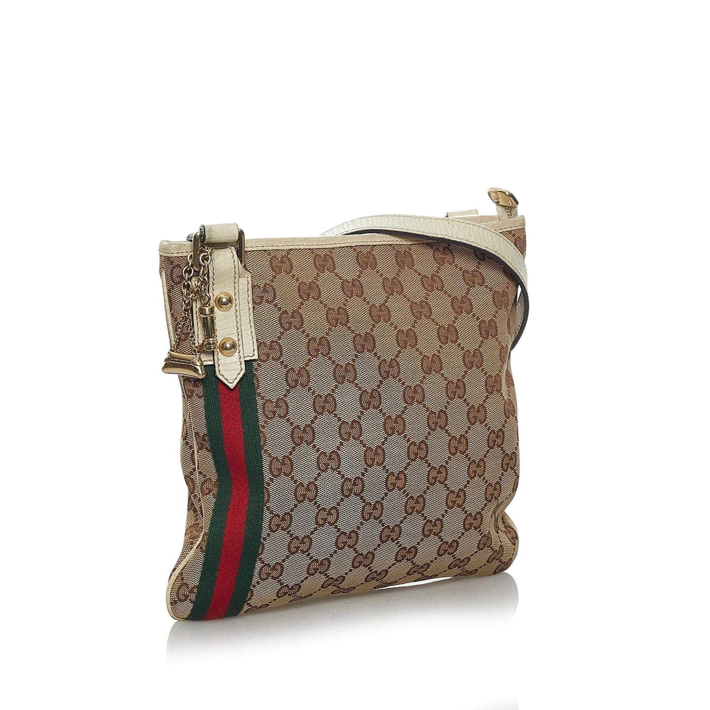 Gucci GG Jolicoeur SHG Canvas Brown Crossbody Bag Bag Shg