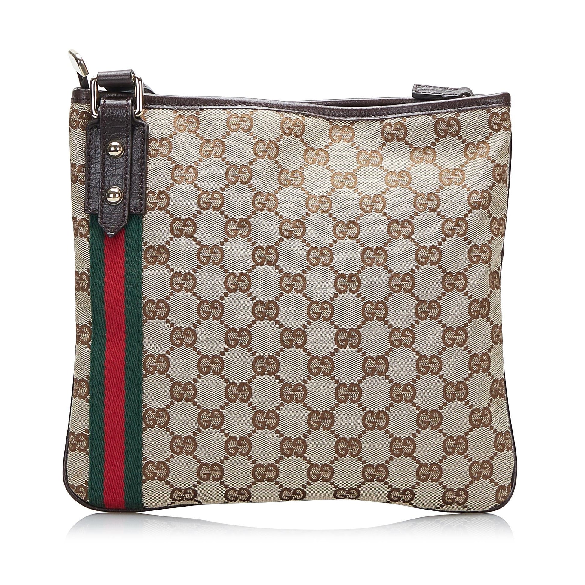 Gucci GG Jolicoeur SHG-wzUiyI Canvas Brown Crossbody Bag