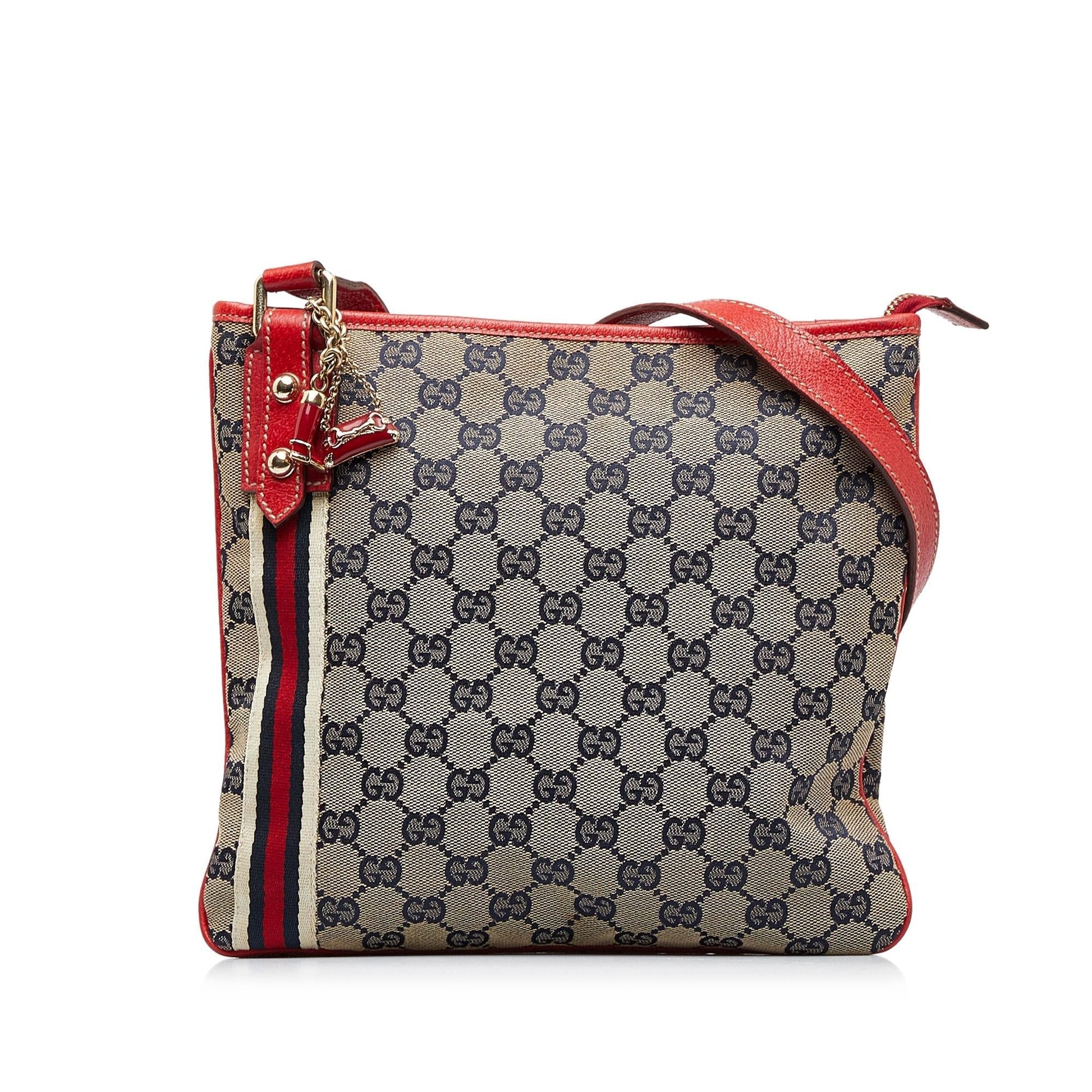 Gucci GG Jolicoeur SHG-Jh4DuX Canvas Calf Grey Crossbody Bag