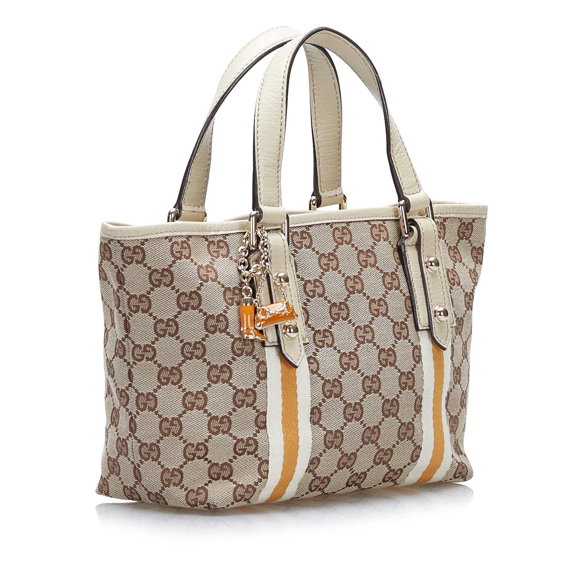 Gucci GG Jolicoeur SHG Canvas Brown Satchel Bag