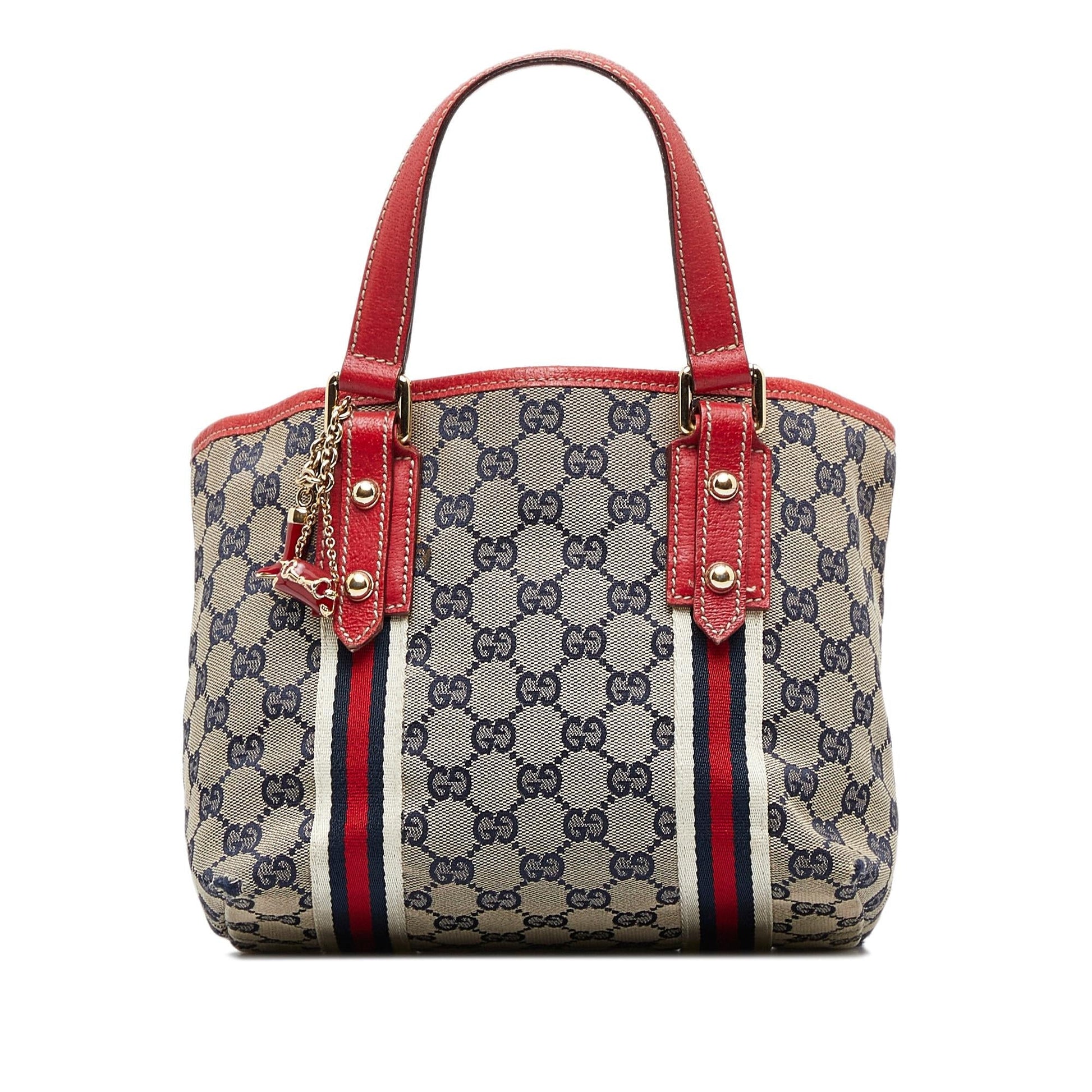 Gucci GG Jolicoeur SHG-XPh3cQ Canvas Calf Grey Satchel Bag