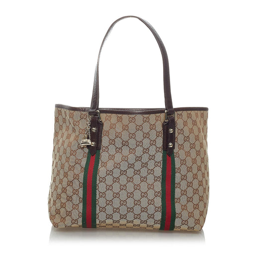 Gucci GG Jolicoeur SHG Canvas Brown Tote Bag 5