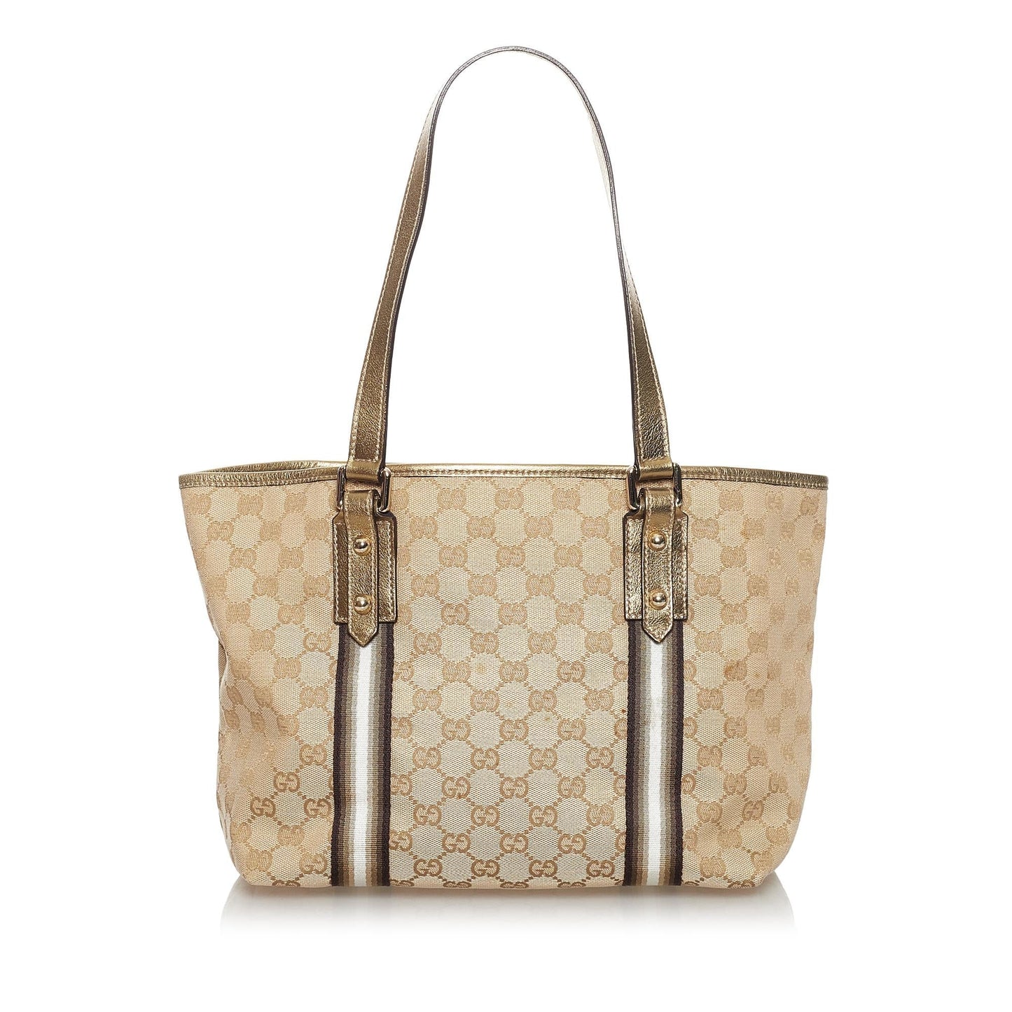 Gucci GG Jolicoeur SHG Canvas Brown Tote Bag 6