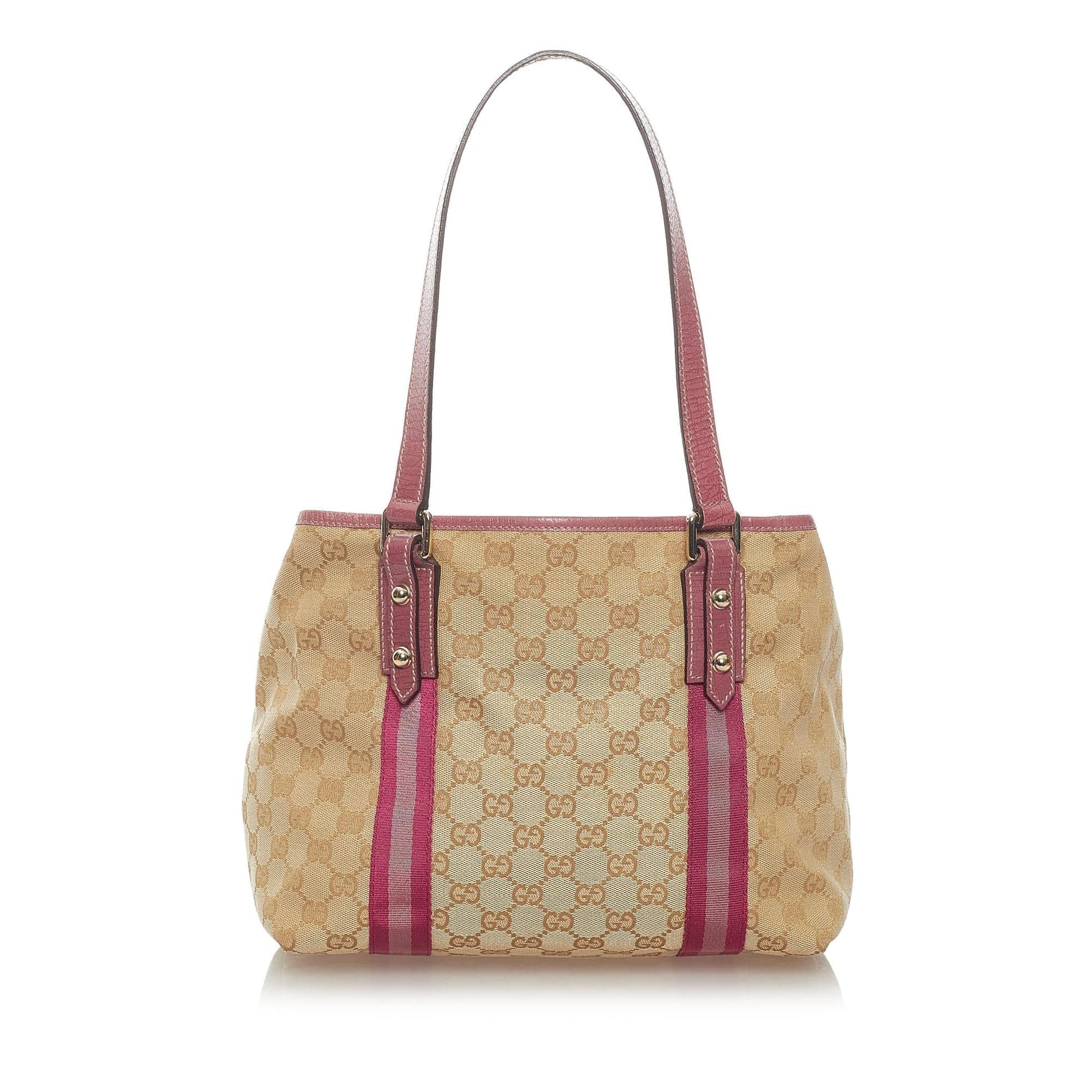 Gucci GG Jolicoeur SHG Canvas Brown Tote Bag 7