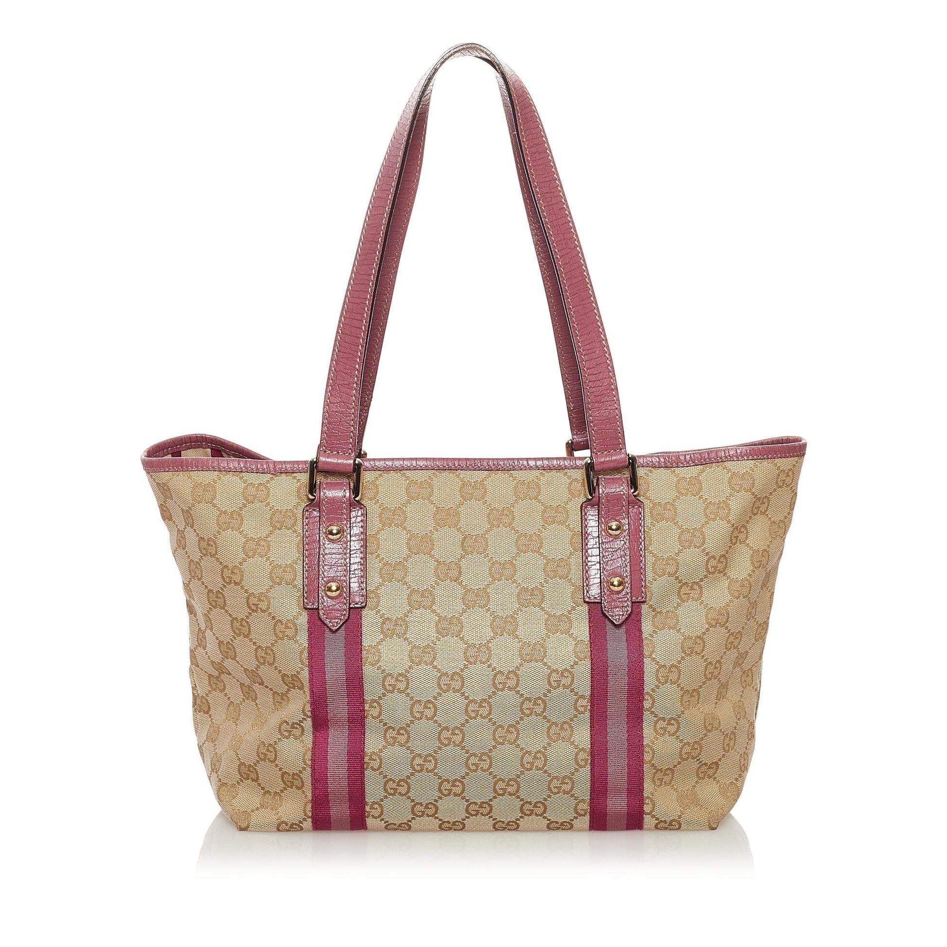Gucci GG Jolicoeur SHG Canvas Brown Tote Bag