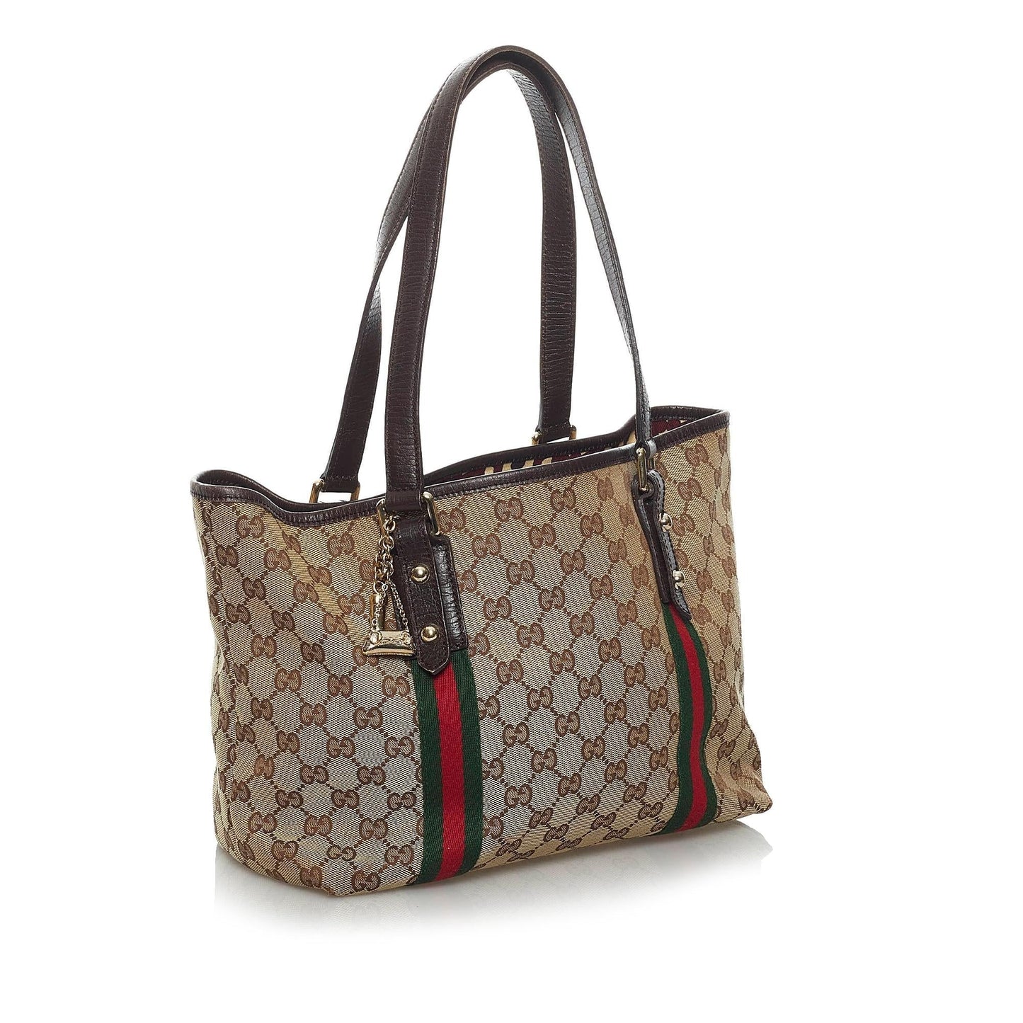 Gucci GG Jolicoeur SHG Canvas Brown Tote Bag Bag Shg