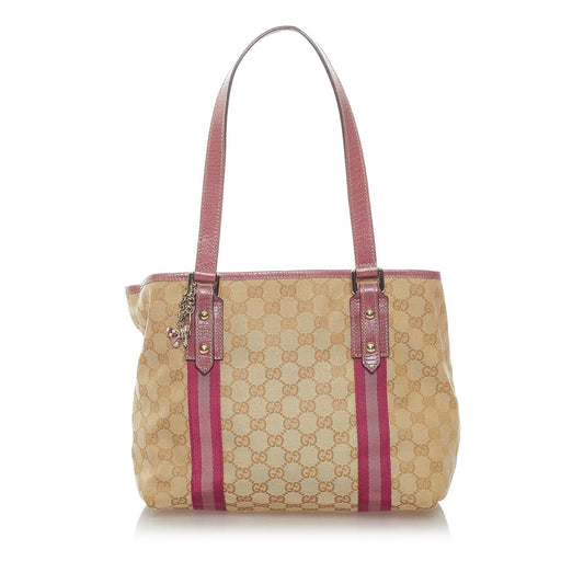 Gucci GG Jolicoeur SHG Canvas Brown Tote Bag 3