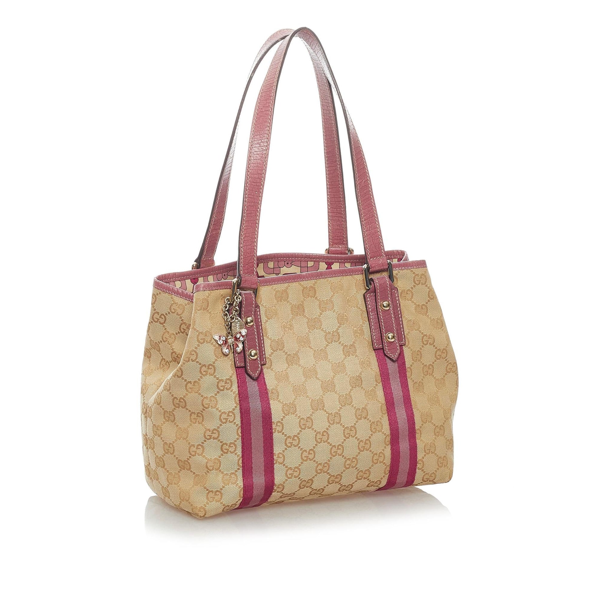 Gucci GG Jolicoeur SHG Canvas Brown Tote Bag 3