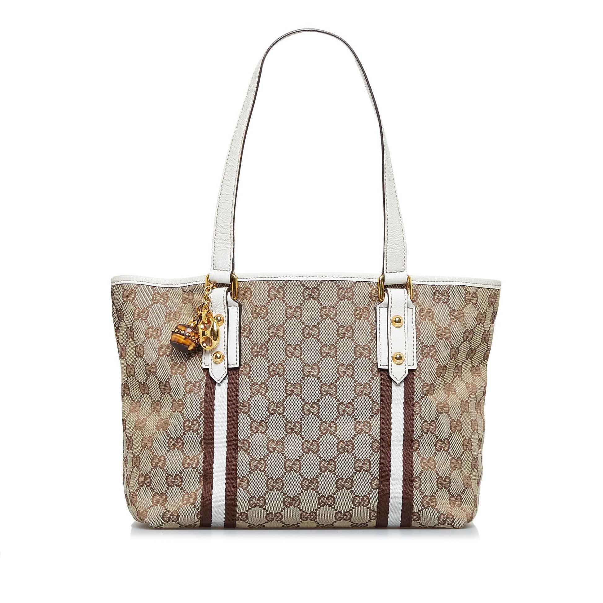 Gucci GG Jolicoeur SHG-uCLiM4 Canvas Brown Tote Bag