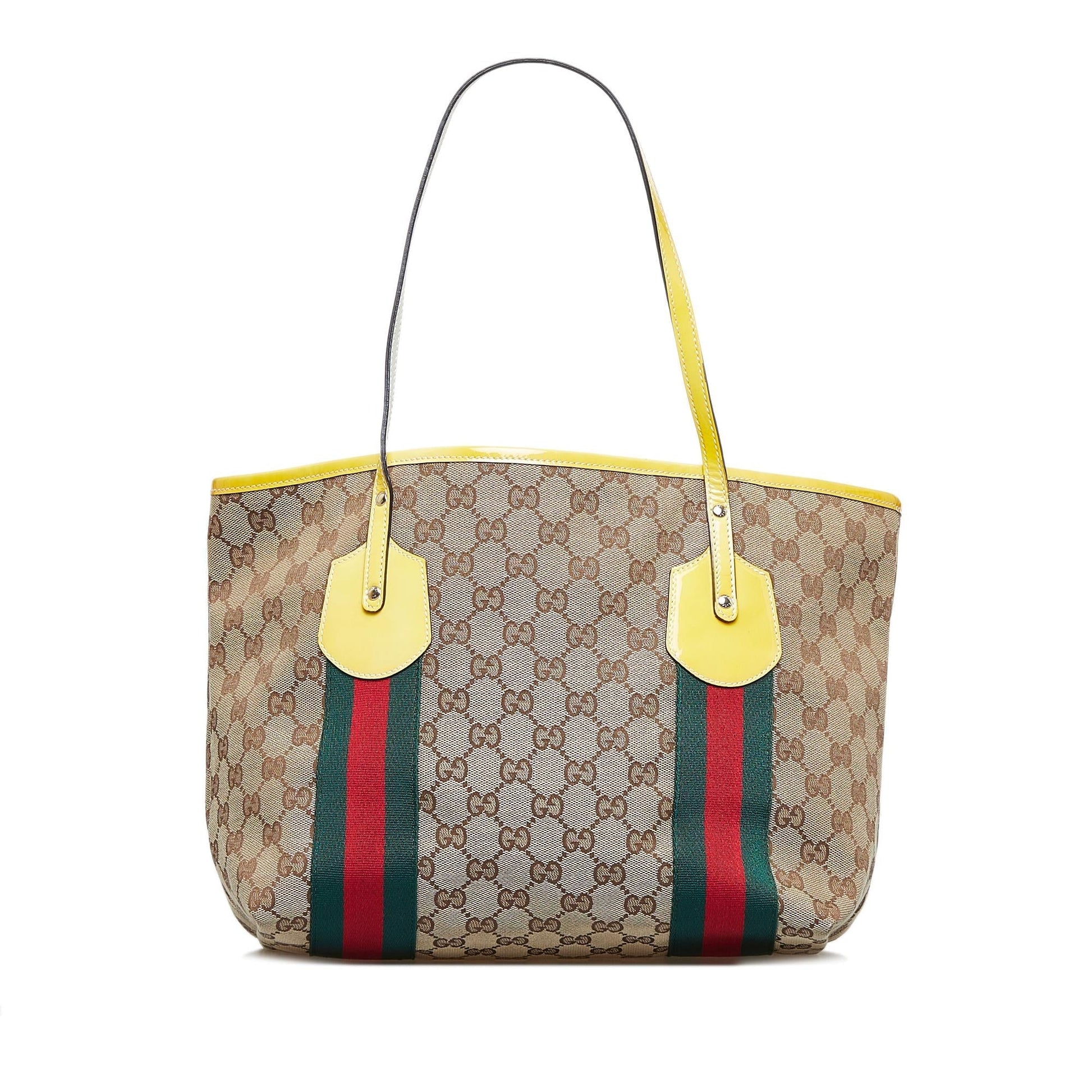 Gucci GG Jolicoeur SHG-JJ05Lz Canvas Brown Tote Bag