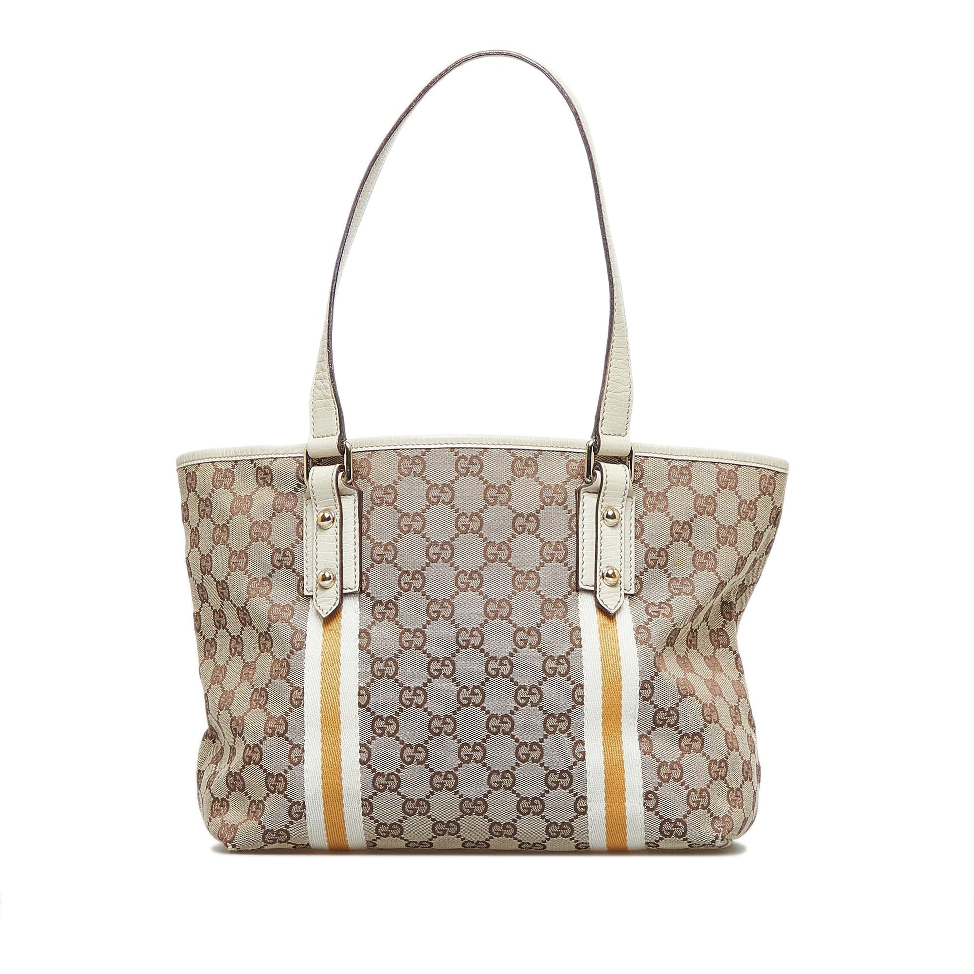 Gucci GG Jolicoeur SHG-yxc9bo Canvas Brown Tote Bag