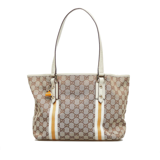 Gucci GG Jolicoeur SHG-yxc9bo Canvas Brown Tote Bag